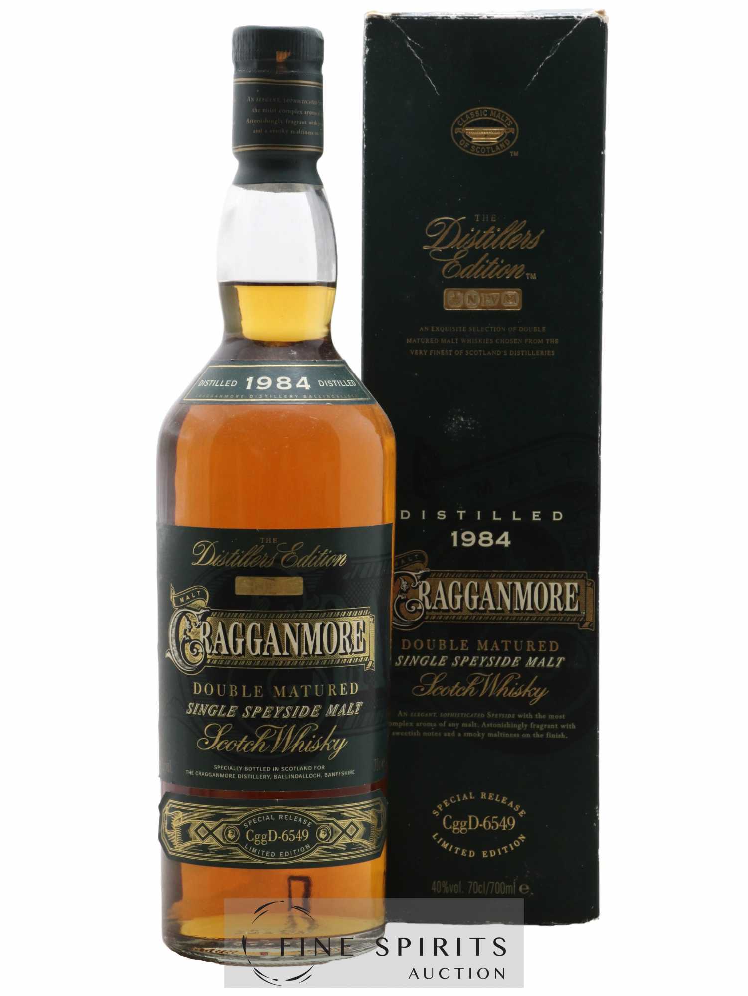 Cragganmore 1984 Of. The Distillers Edition Special Release CggD-6549 Limited Edition