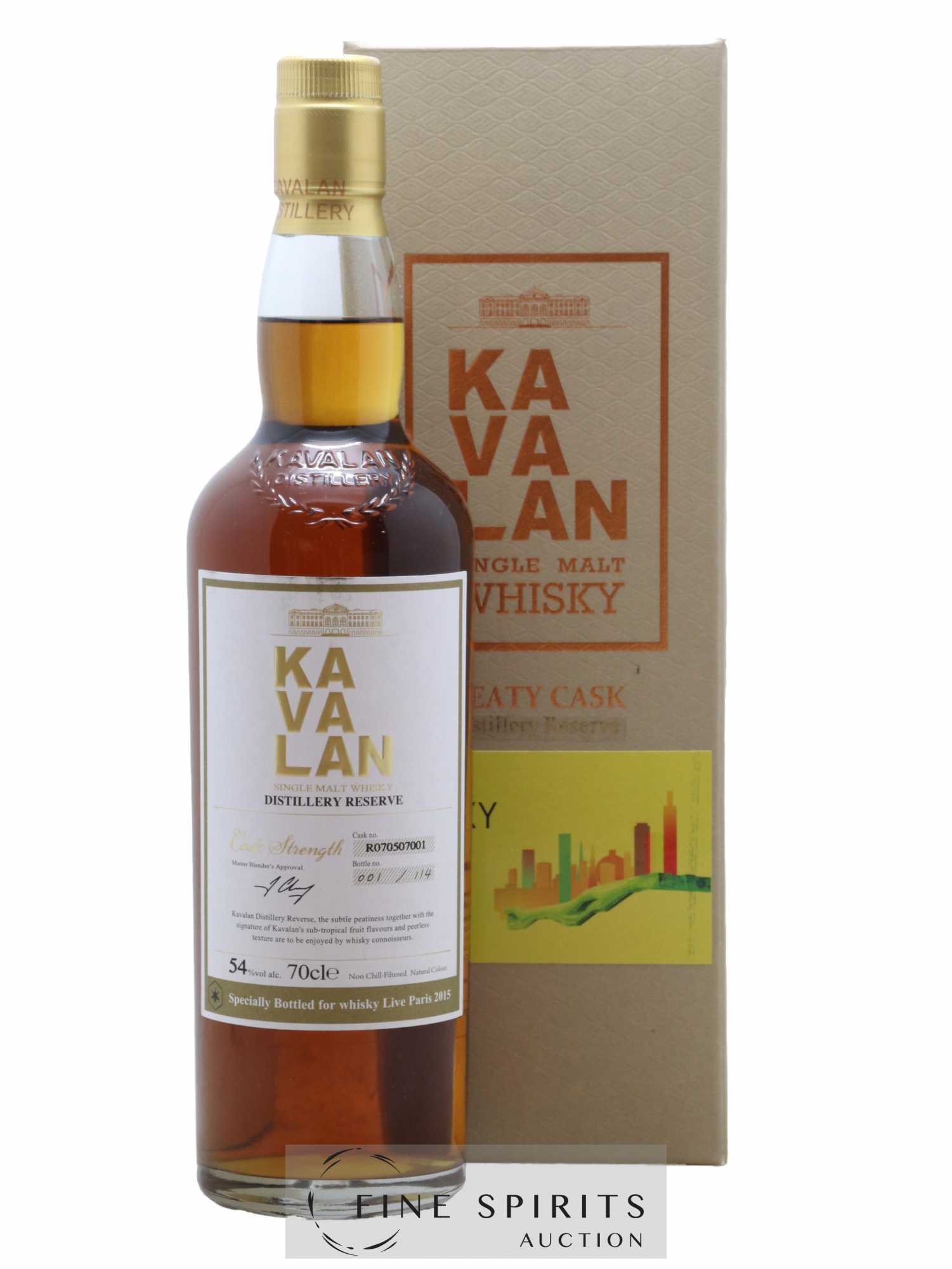 Kavalan Of. Distillery Reserve n°R070507001 - One of 114 - bottled 2015 Whisky Live Paris 2015 Cask Str