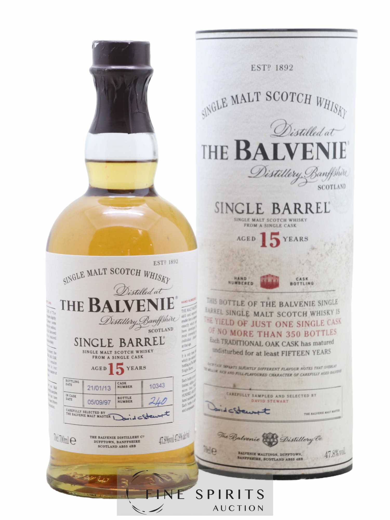 Balvenie (The) 15 years 1997 Of. Cask n°10343 - bottled 2013 Single Barrel