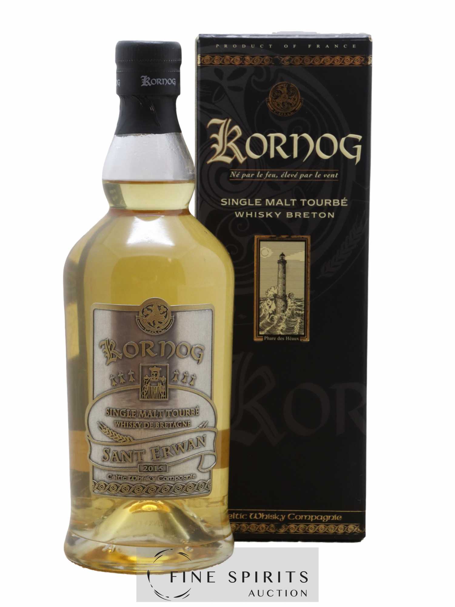 Whisky Breton Single malt tourbé KORNOG - La Cave de Maintenon