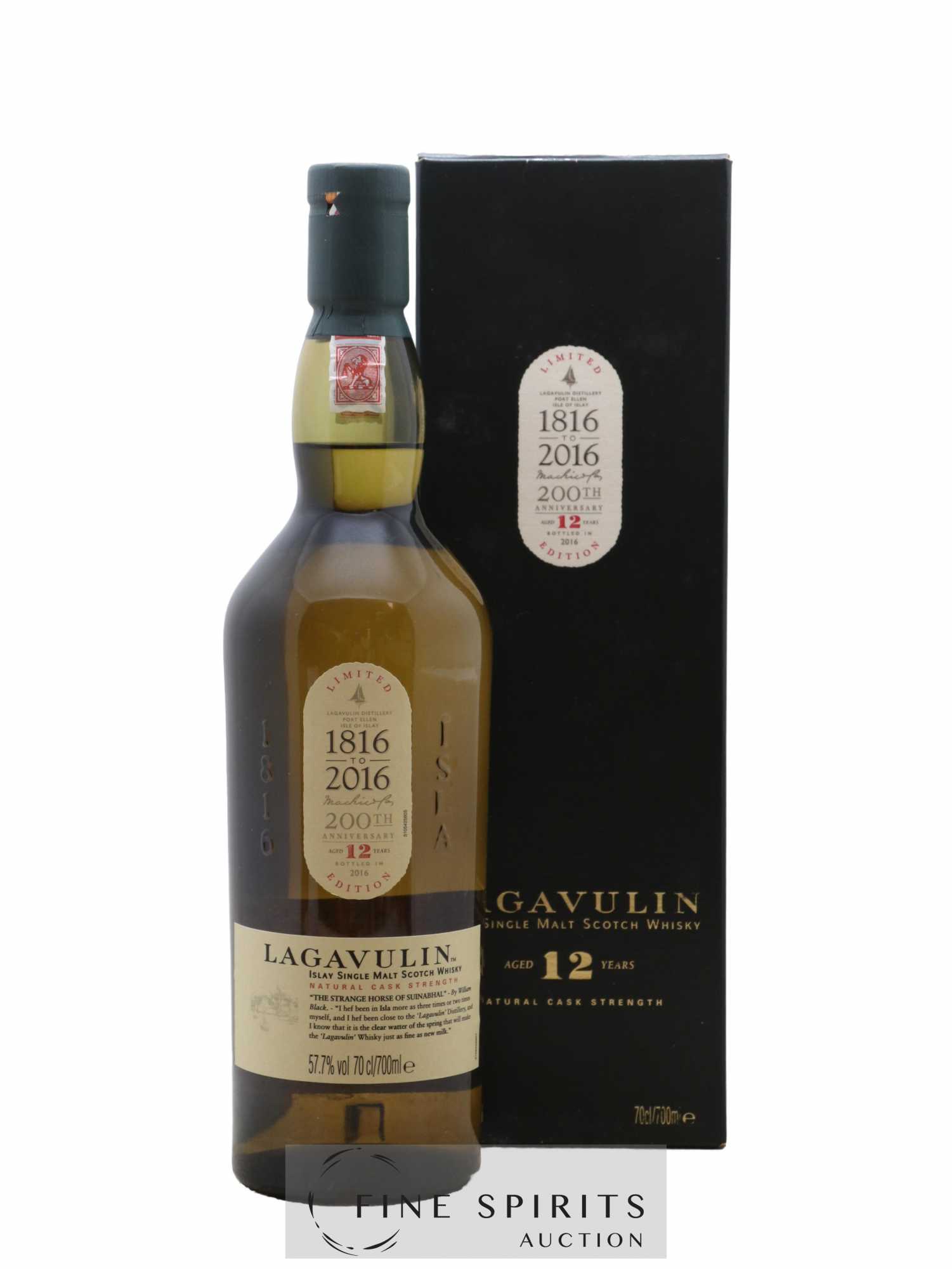 Lagavulin 12 years Of. Natural Cask Strength bottled 2016 200th Anniversary Limited Edition