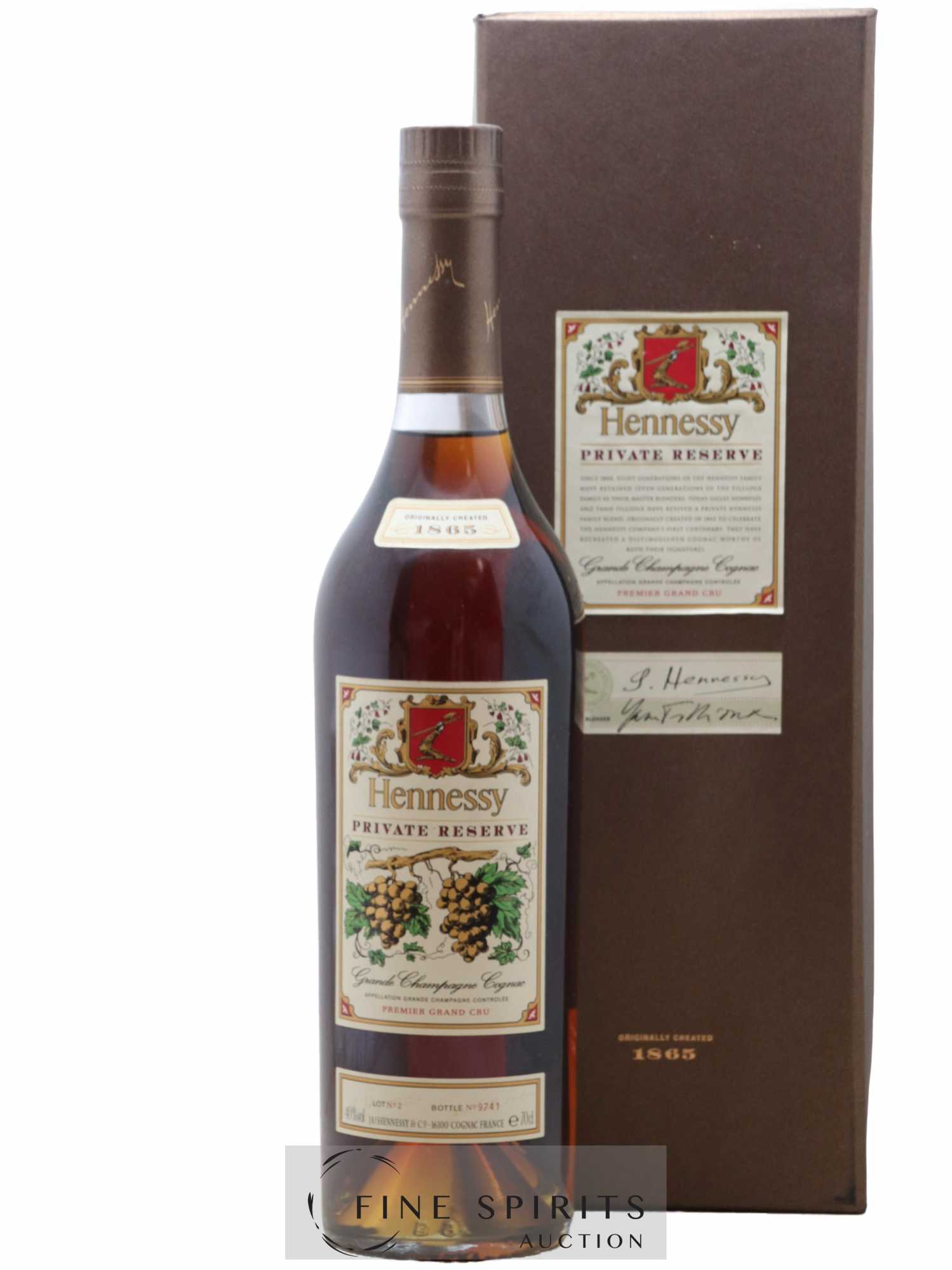 Hennessy Of. Private Reserve 1865 Lot n° 2 Premier Grand Cru