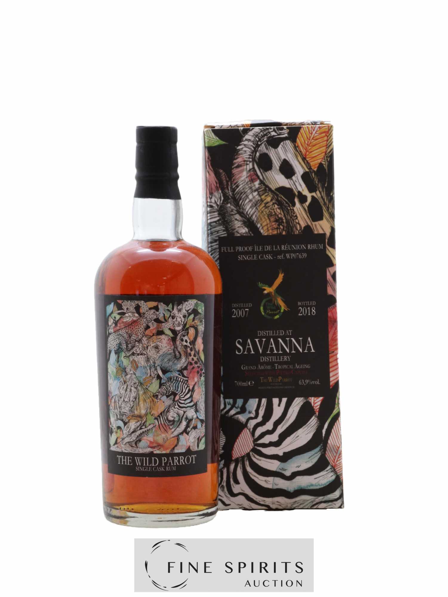 Savanna 2007 Hidden Spirits The Wild Parrot Single Cask n°WP07639 - bottled 2018 Pietro Caputo Full Proof