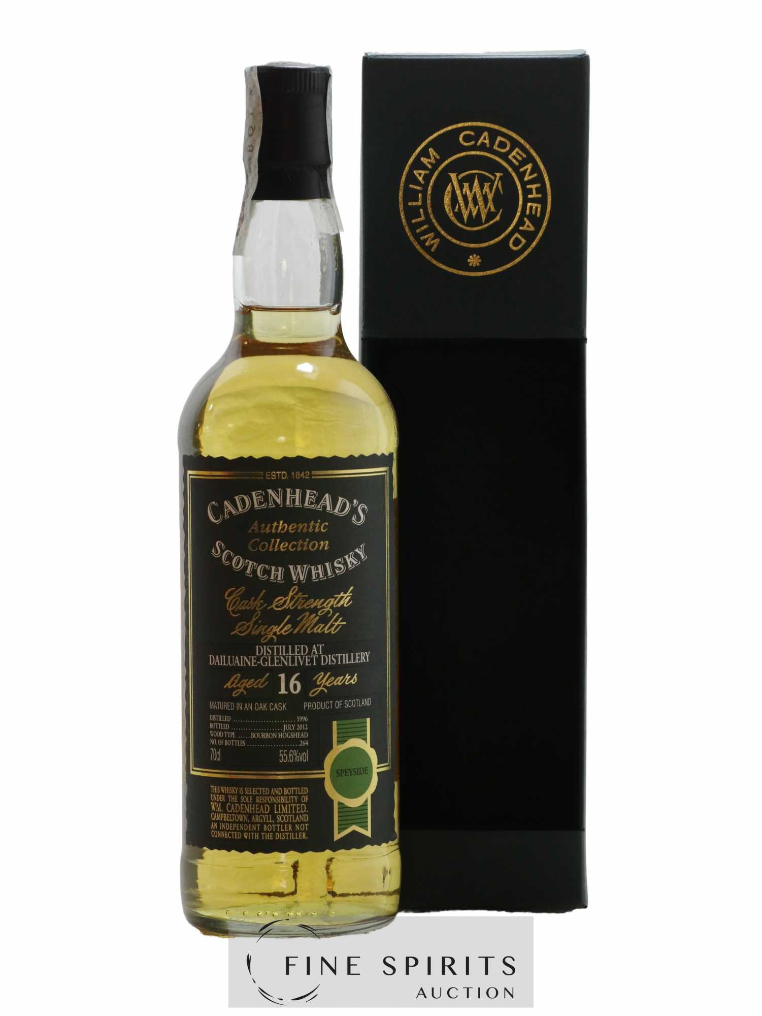 Dailuaine 16 years 1996 Cadenhead's Bourbon Hogshead - One of 264 - bottled 2012 Authentic Collection