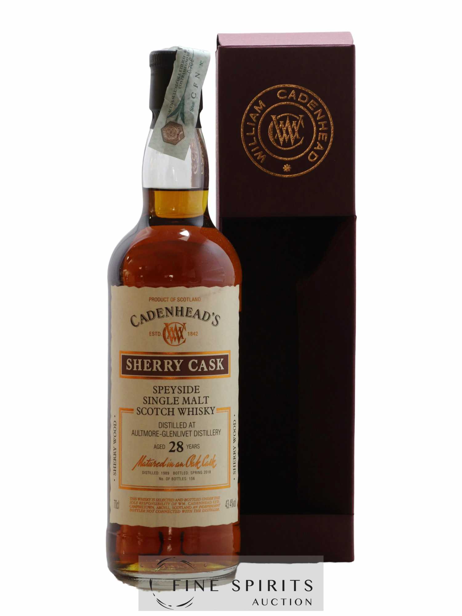 Aultmore 28 years 1989 Cadenhead's Sherry Cask One of 156 - bottled 2018