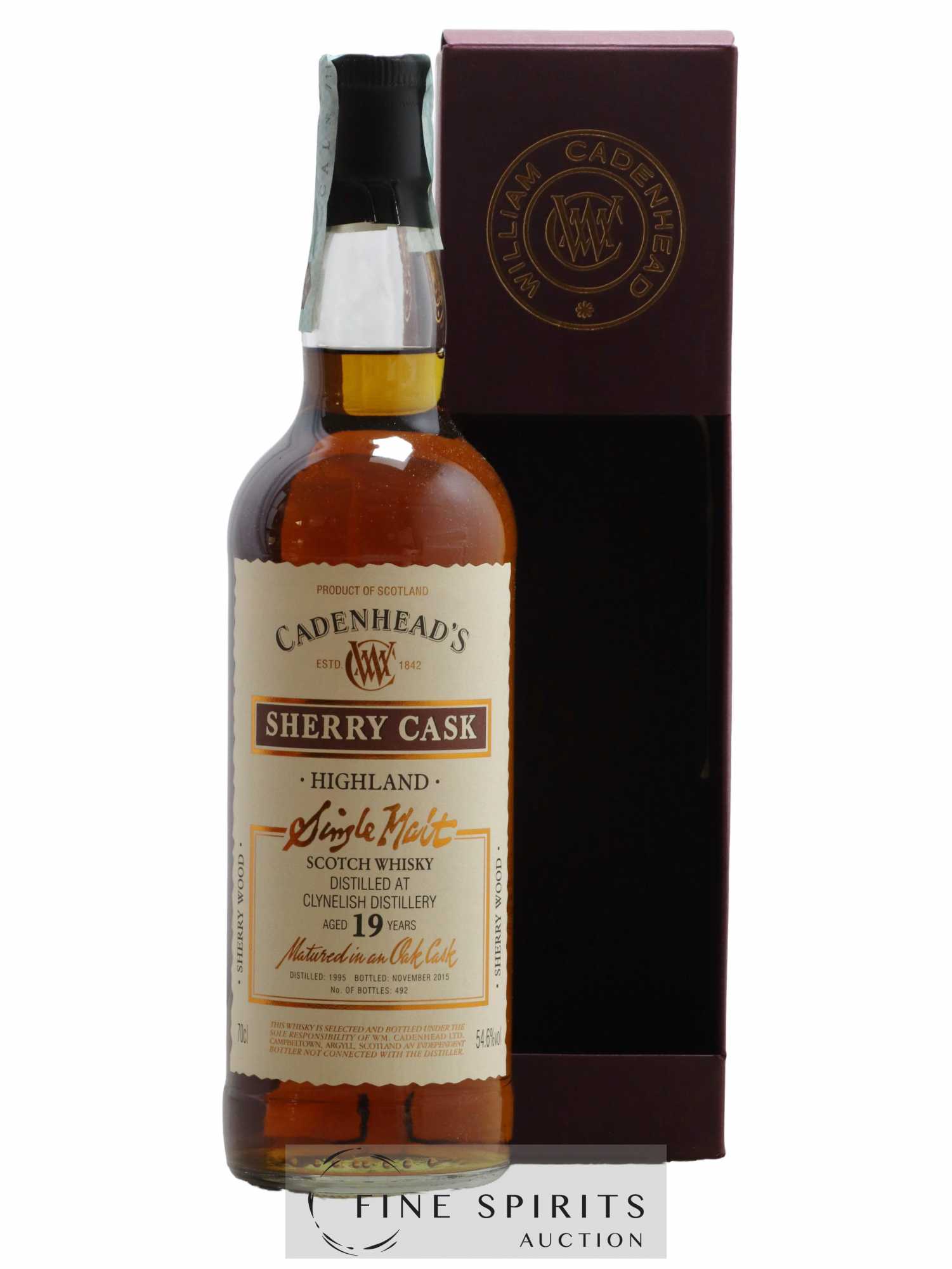 Clynelish 19 years 1995 Cadenhead's Sherry Cask One of 492 - bottled 2015