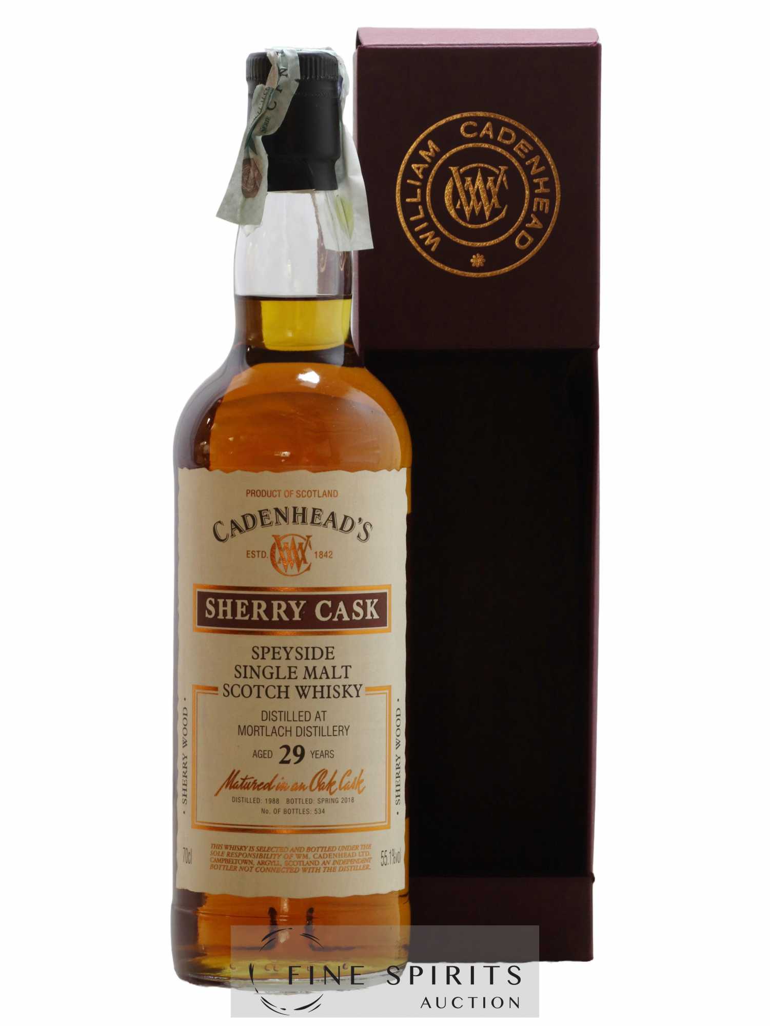 Mortlach 29 years 1988 Cadenhead's Sherry Cask One of 534 - bottled 2018