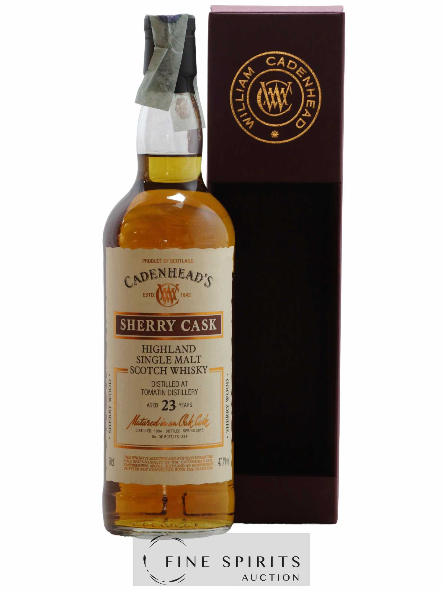 Tomatin 23 years 1994 Cadenhead's Sherry Cask One of 234 - bottled 2018