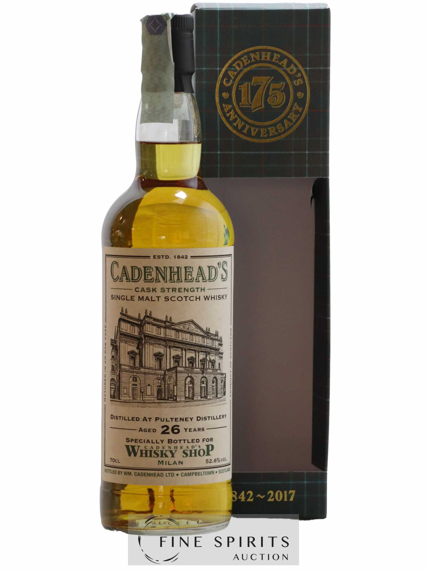 Pulteney 26 years 1990 Cadenhead's One of 168 - bottled 2017 Whisky Shop Milan 175th Anniversary