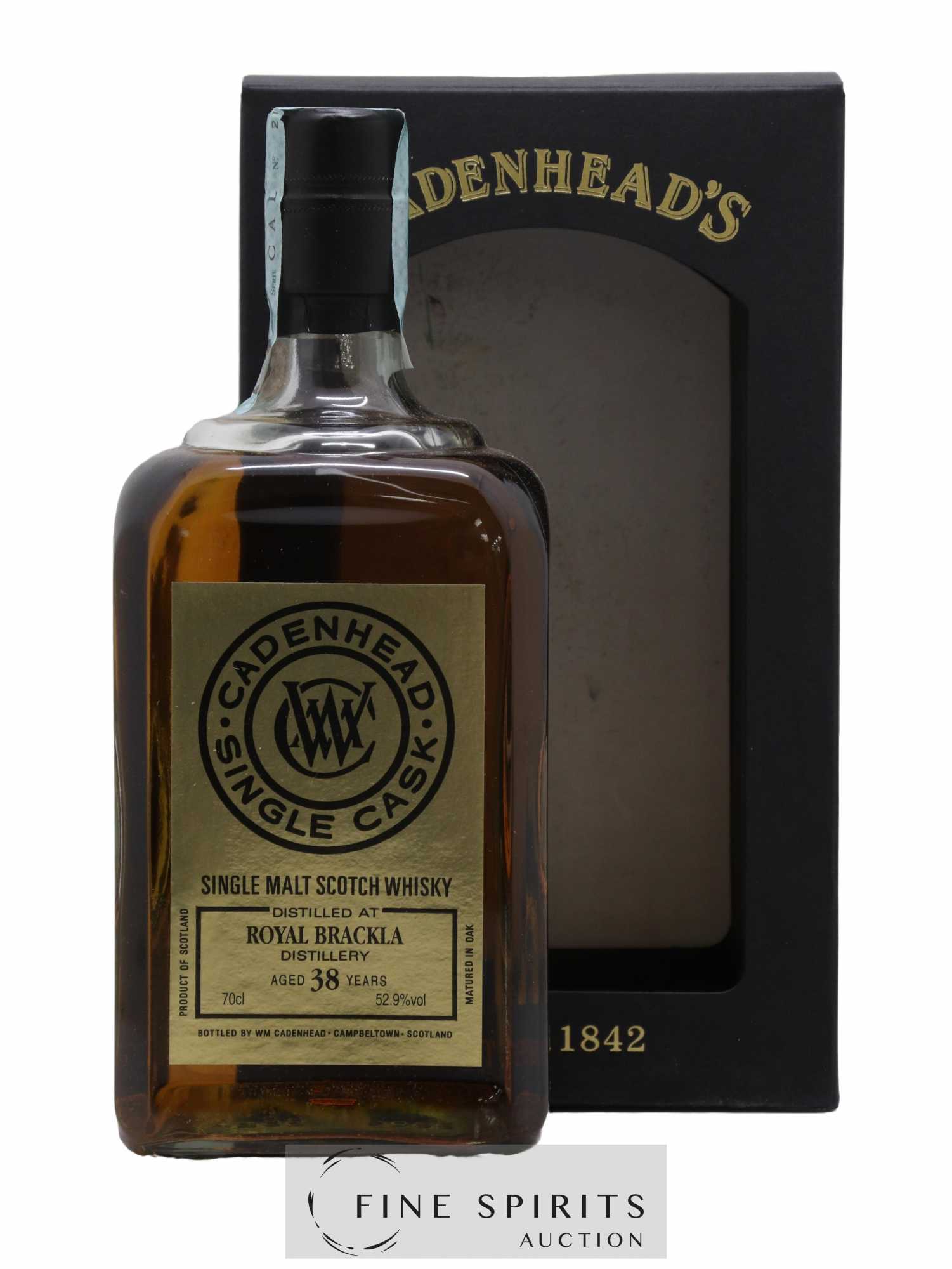 Royal Brackla 38 years 1976 Cadenhead's Bourbon Hogshead - One of 150 - bottled 2015 Single Cask