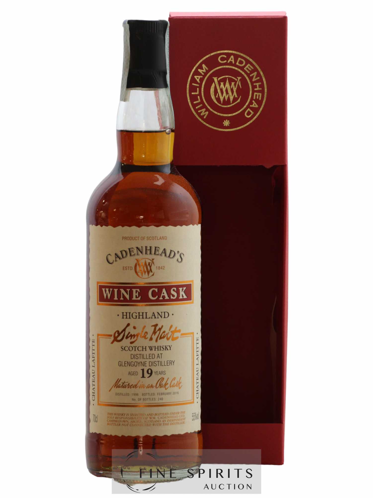 Glengoyne 19 years 1996 Cadenhead's Wine Cask - Château Lafitte One of 240 - bottled 2016