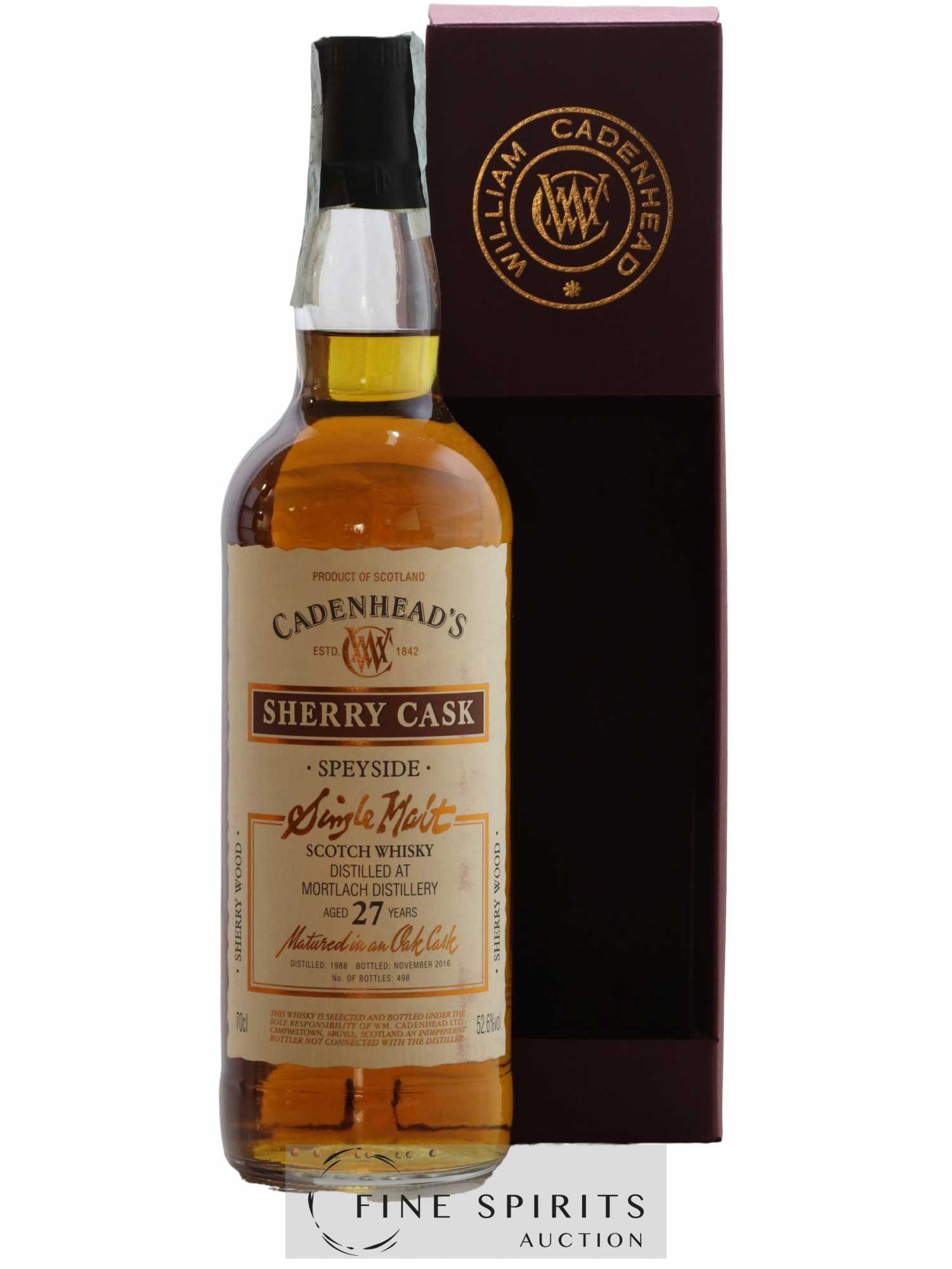 Mortlach 27 years 1988 Cadenhead's Sherry Cask One of 498 - bottled 2016