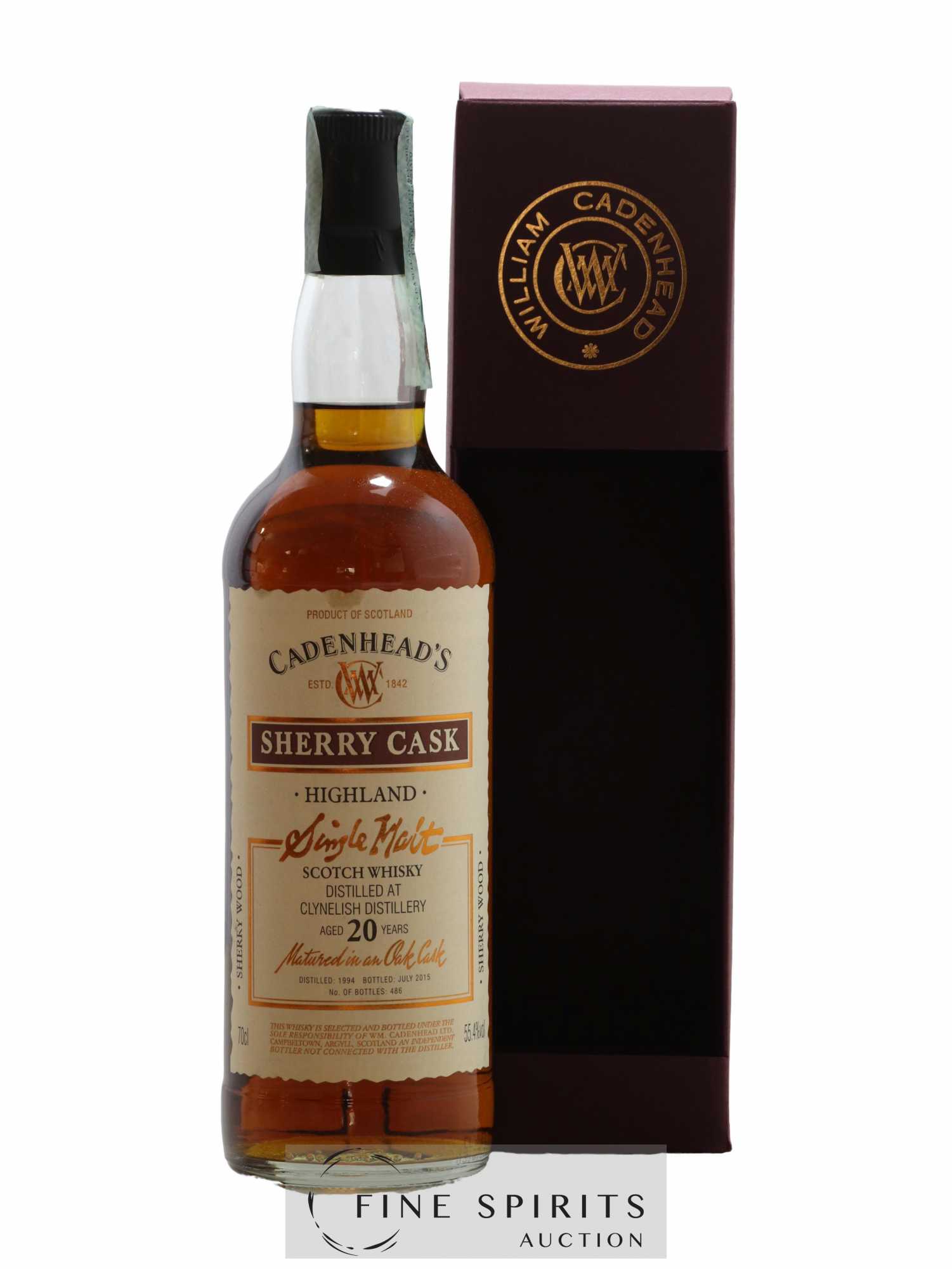 Clynelish 20 years 1994 Cadenhead's Sherry Cask One of 486 - bottled 2015