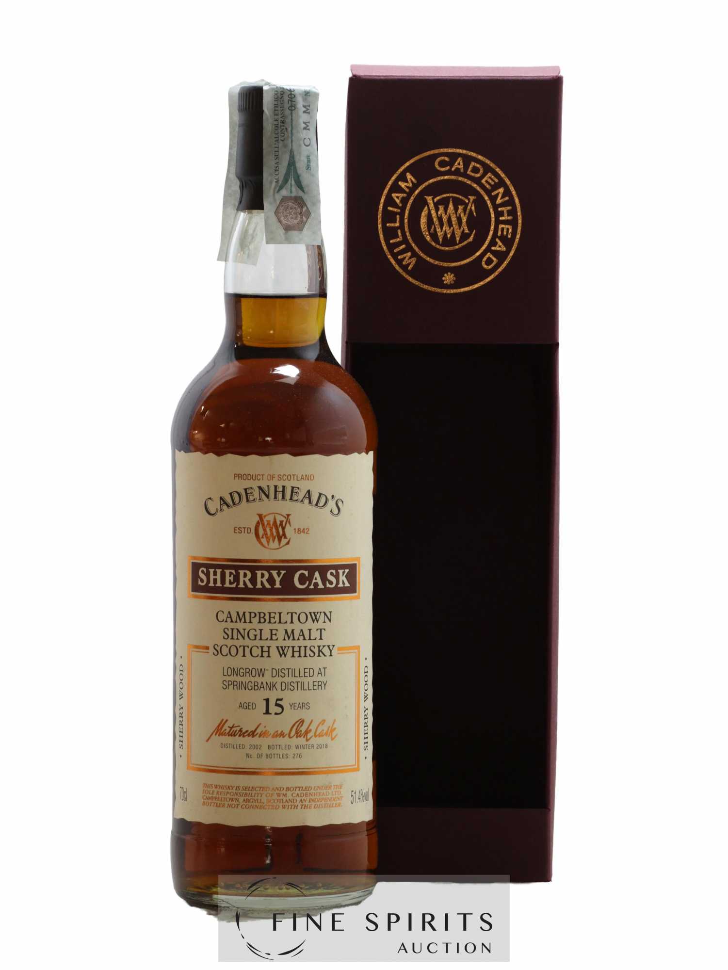 Longrow 15 years 2002 Cadenhead's Sherry Cask One of 276 - bottled 2018