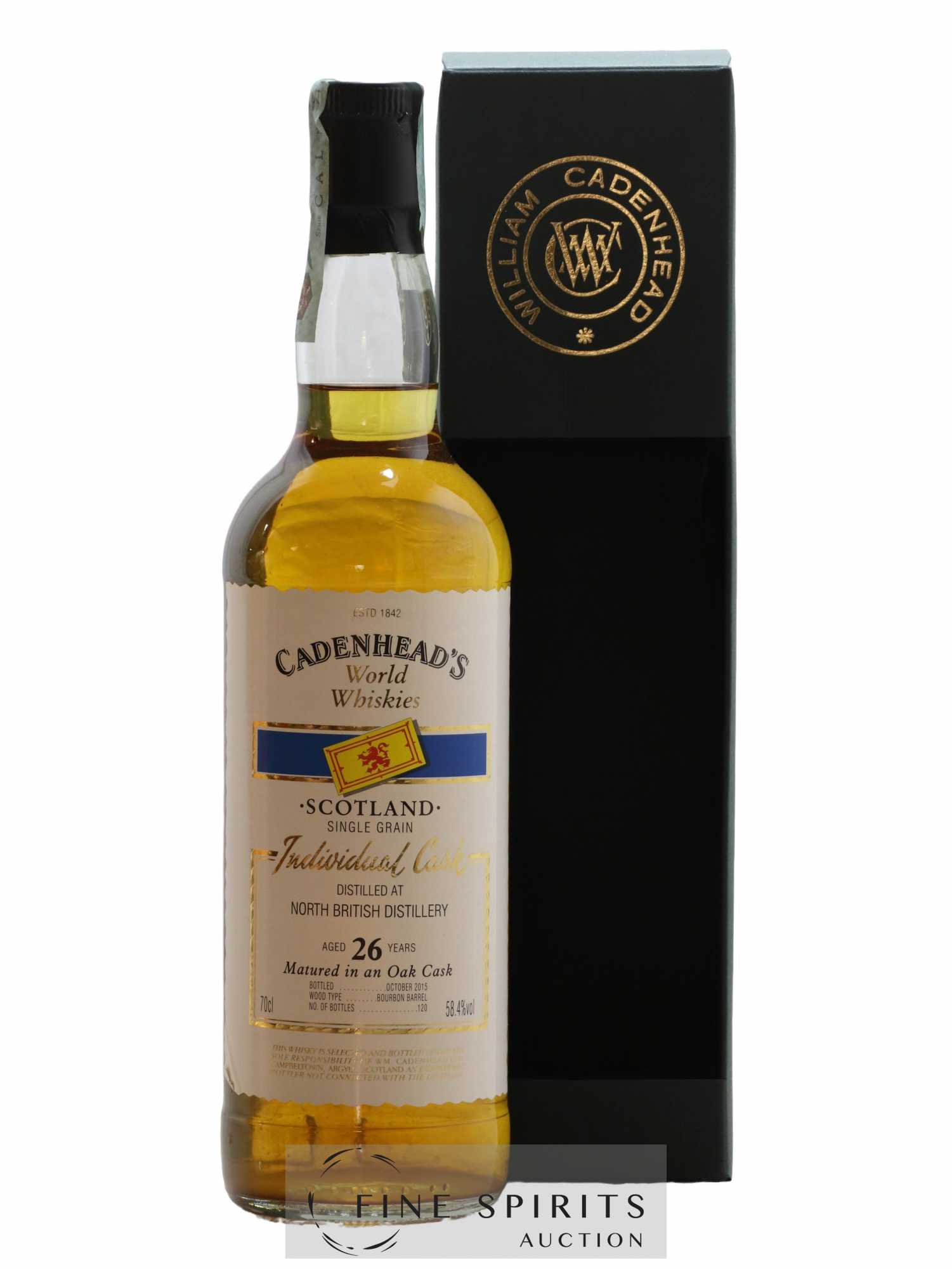 North British 26 years Cadenhead's Bourbon Barrel - One of 120 - bottled 2015 World Whiskies