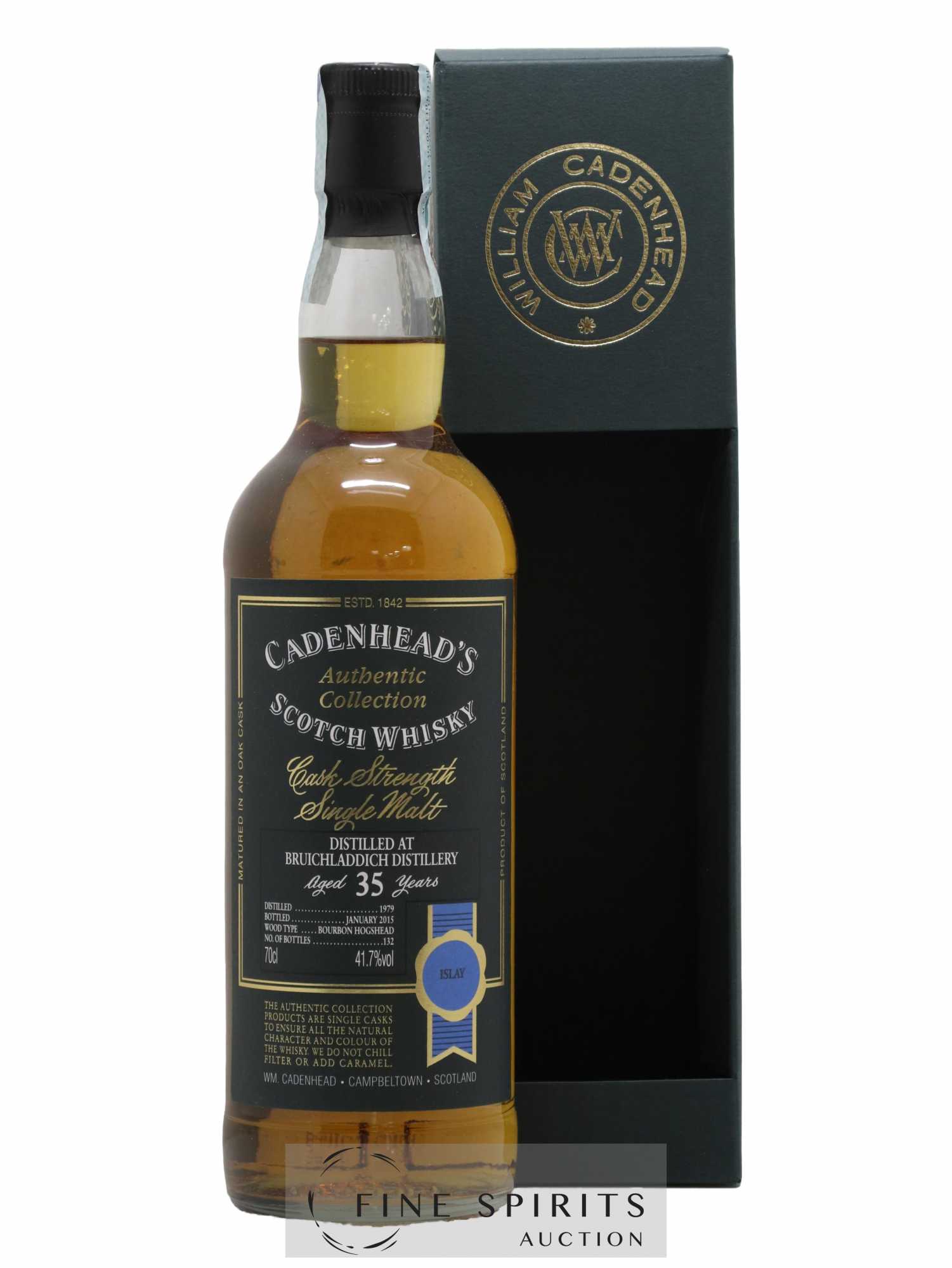 Bruichladdich 35 years 1979 Cadenhead's Bourbon Hogshead - One of 132 - bottled 2015 Authentic Collection