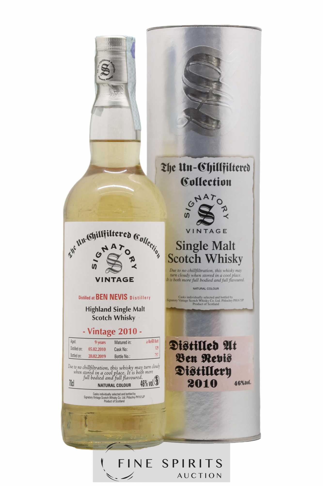 Ben Nevis 9 years 2010 Signatory Vintage Cask n°129 - bottled 2019 The Un-Chillfiltered Collection