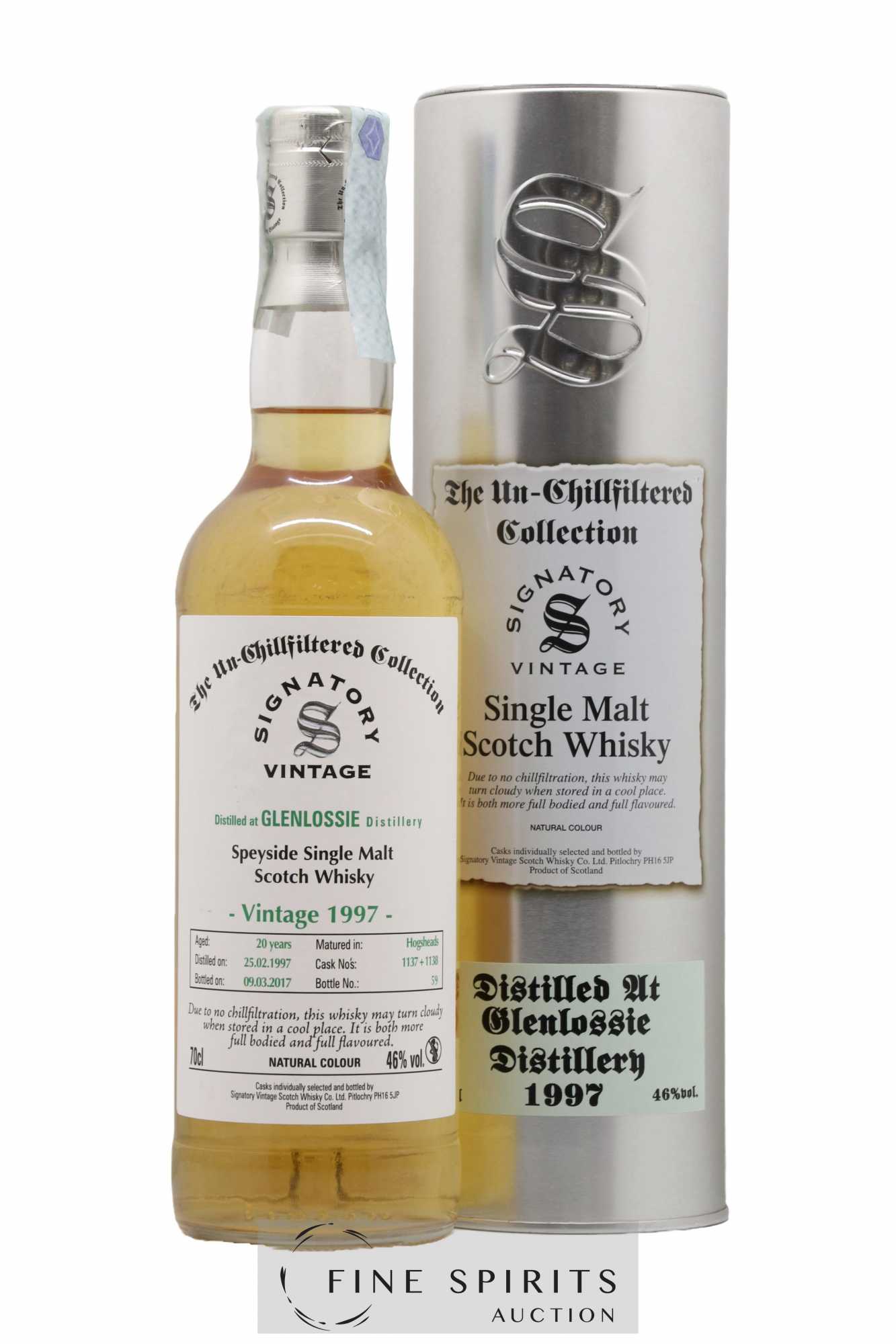 Glenlossie 17 years 1997 Signatory Vintage Cask n°817-818 - One of 786 - bottled 2014 The Un-Chillfiltered Collection