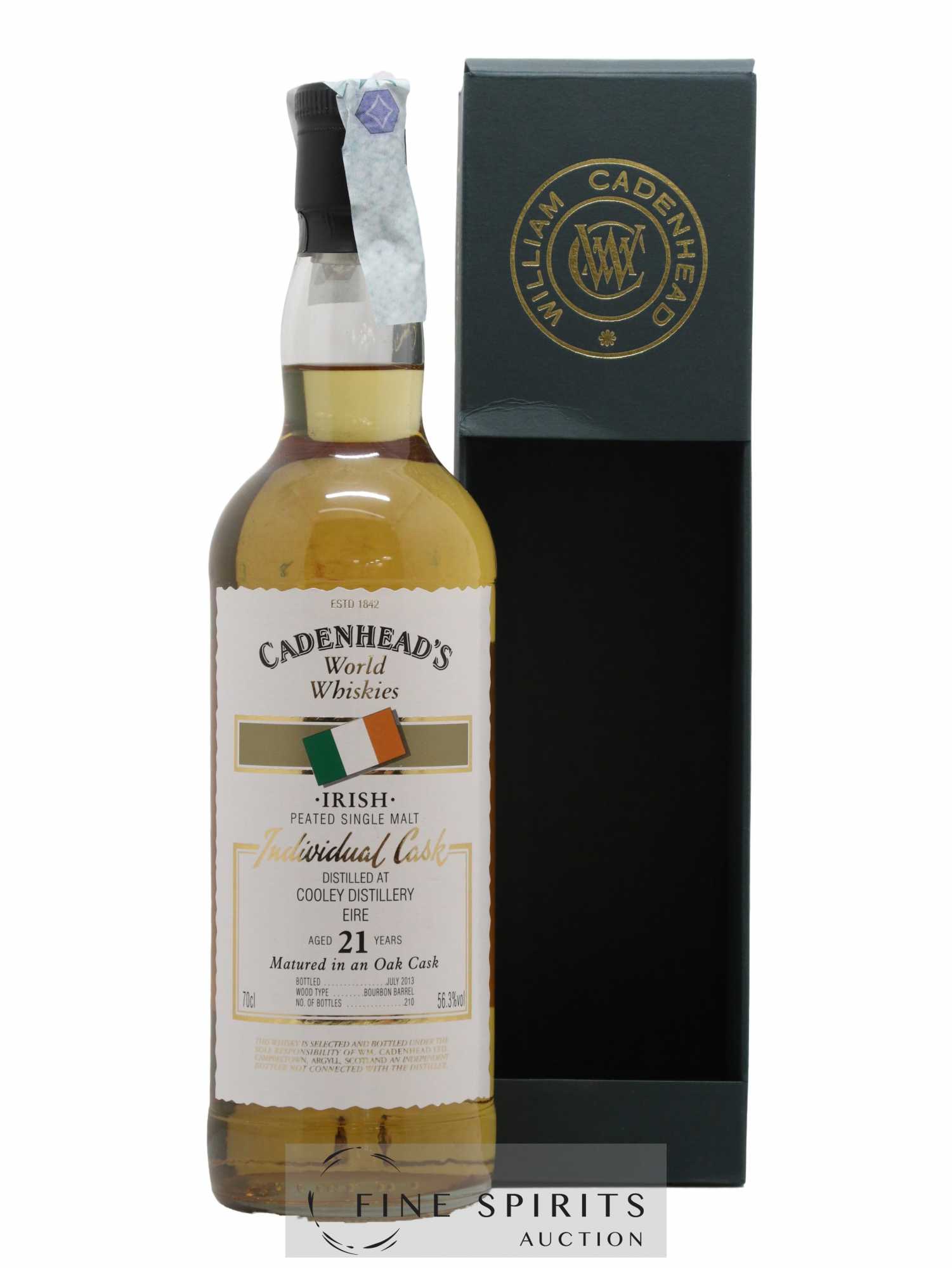 Cooley 21 years Cadenhead's Bourbon Barrel - One of 210 - bottled 2013 World Whiskies