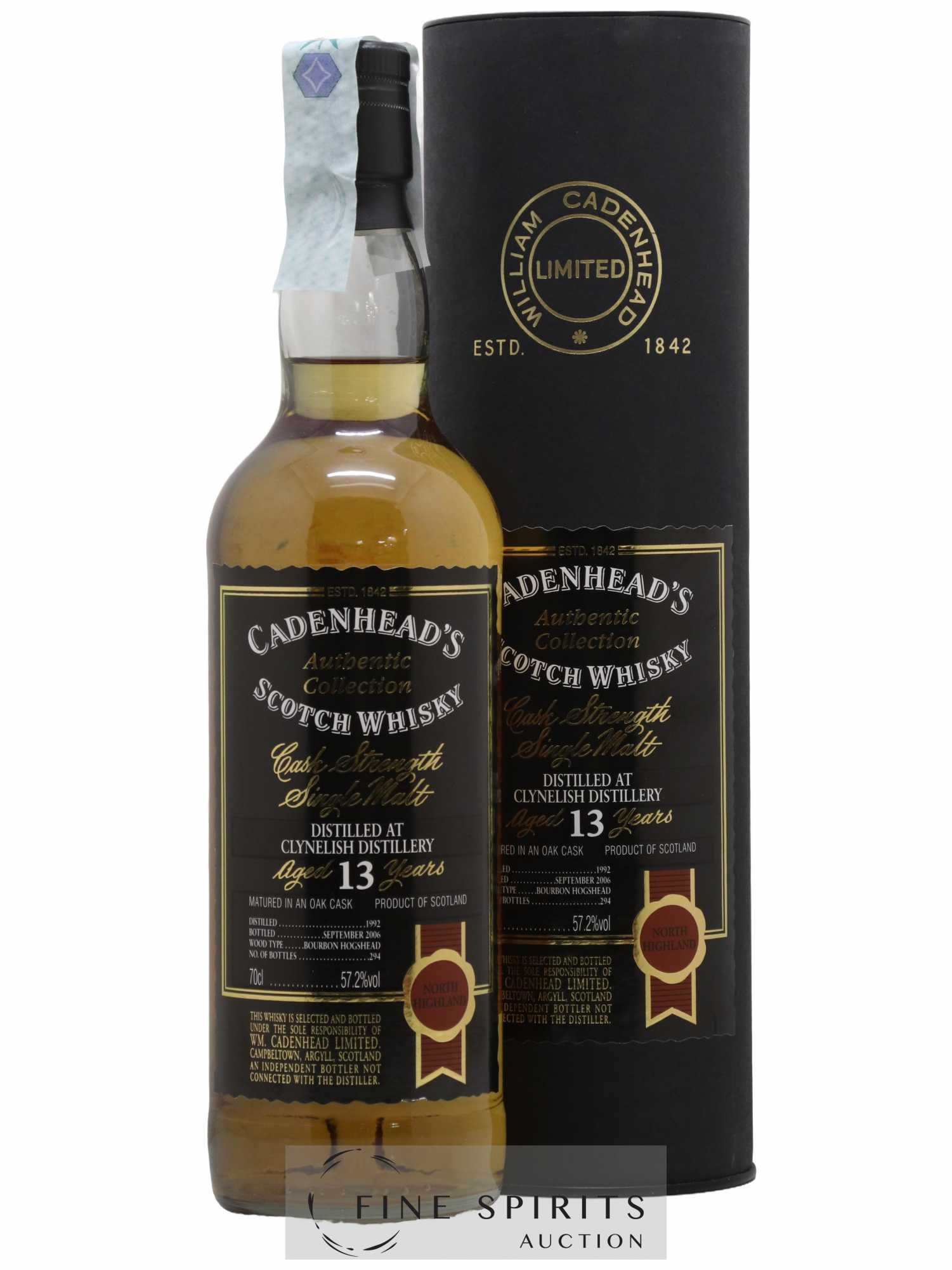 Clynelish 13 years 1998 Cadenhead's Bourbon Hogshead - One of 294 - bottled 2006 Authentic Collection