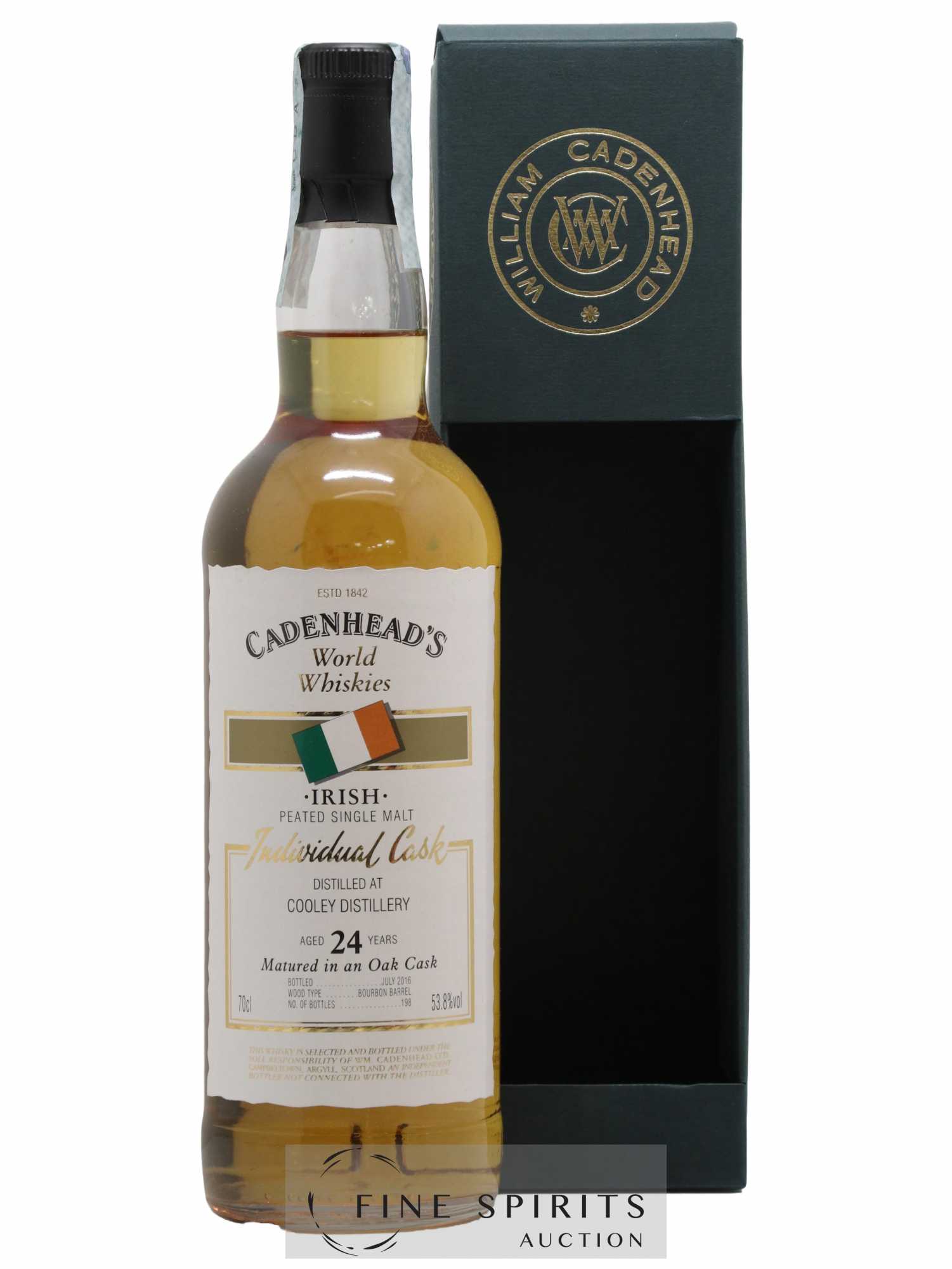 Cooley 24 years Cadenhead's Bourbon Barrel - One of 187 - bottled 2016 World Whiskies