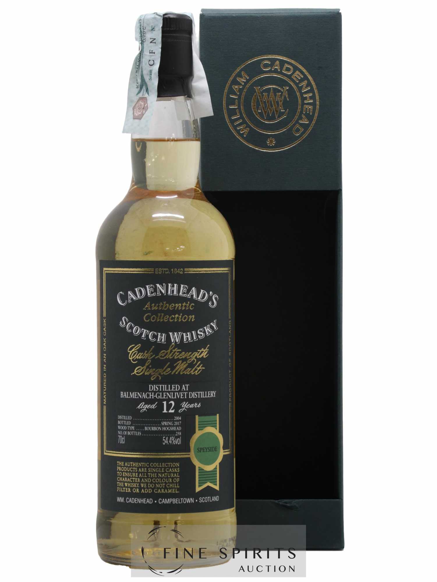 Balmenach 12 years 2004 Cadenhead's Bourbon Hogshead - One of 258 - bottled 2017 Authentic Collection