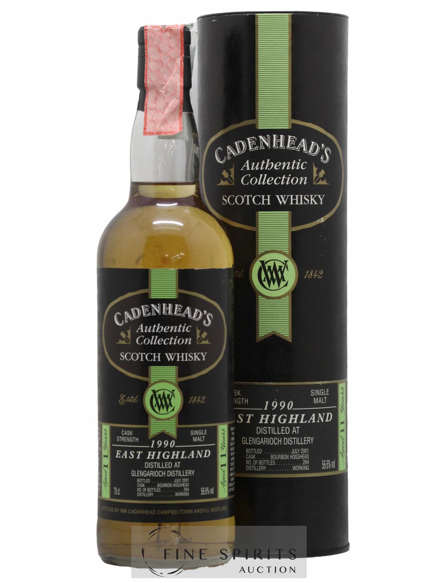 Glen Garioch 11 years 1990 Cadenhead's Bourbon Hogshead - One of 264 - bottled 2001