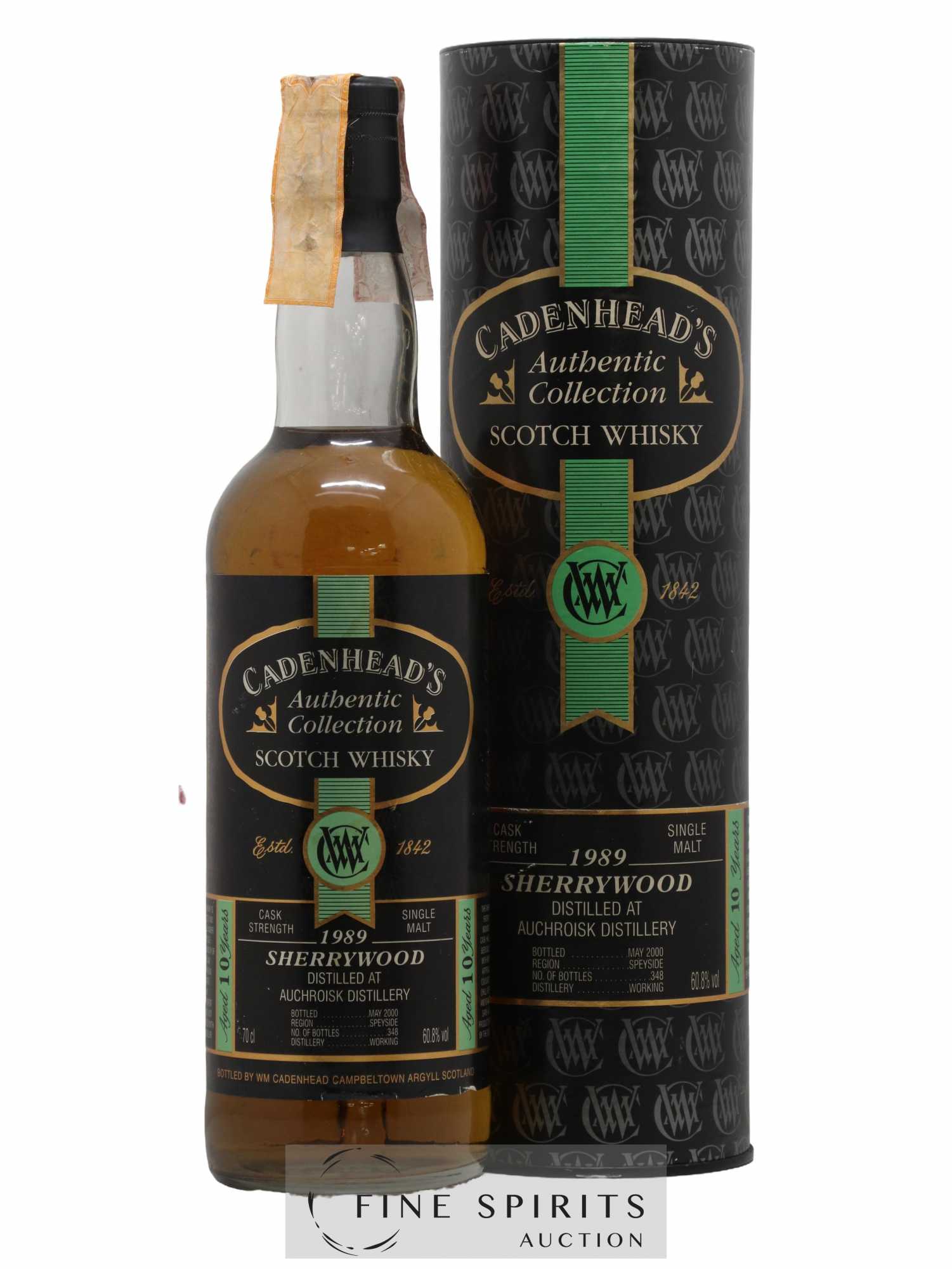 Auchroisk 10 years 1988 Cadenhead's Sherrywood One of 348 - bottled 2000