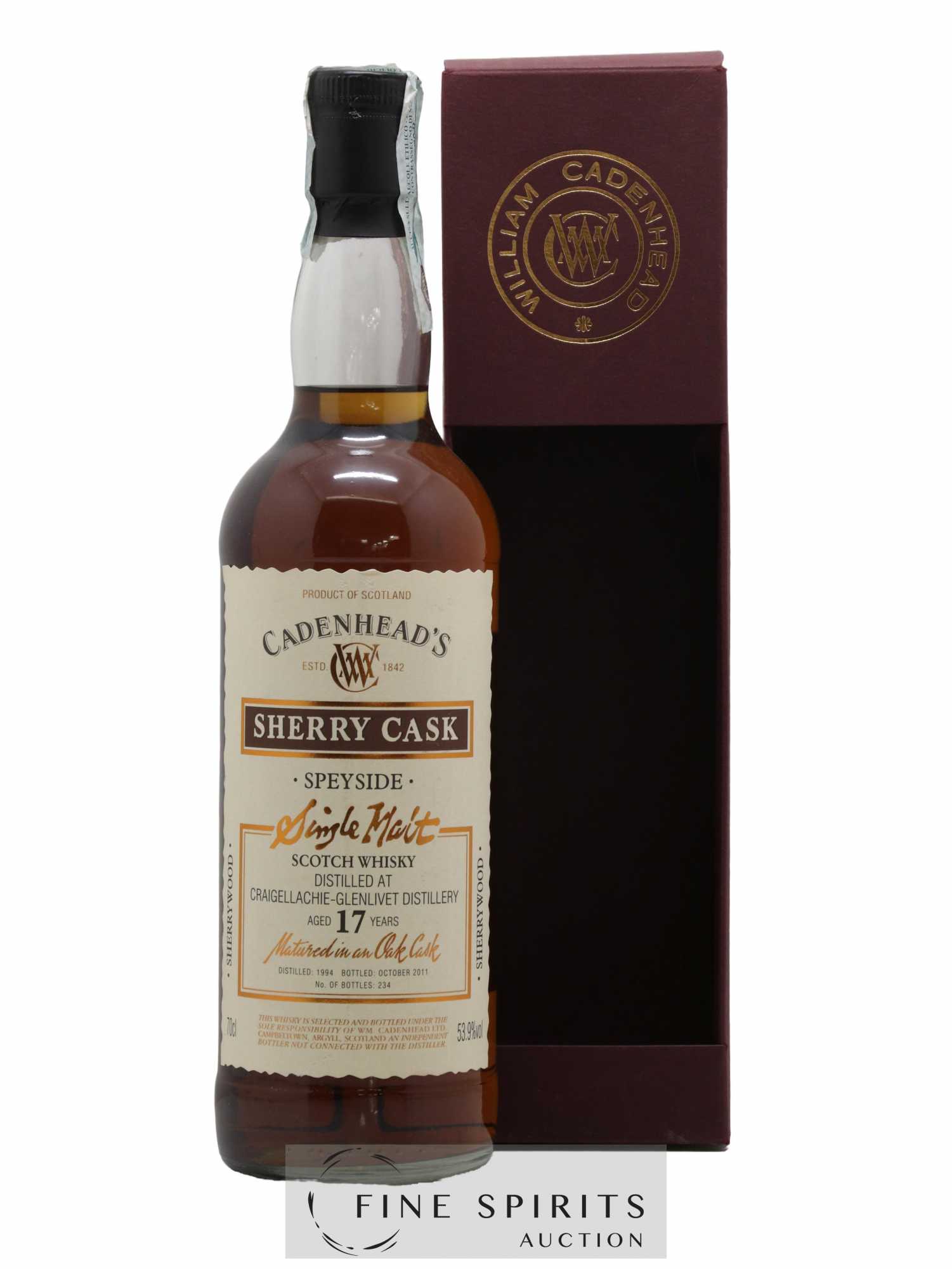 Craigellachie 17 years 1994 Cadenhead's Sherry Cask One of 234 - bottled 2011