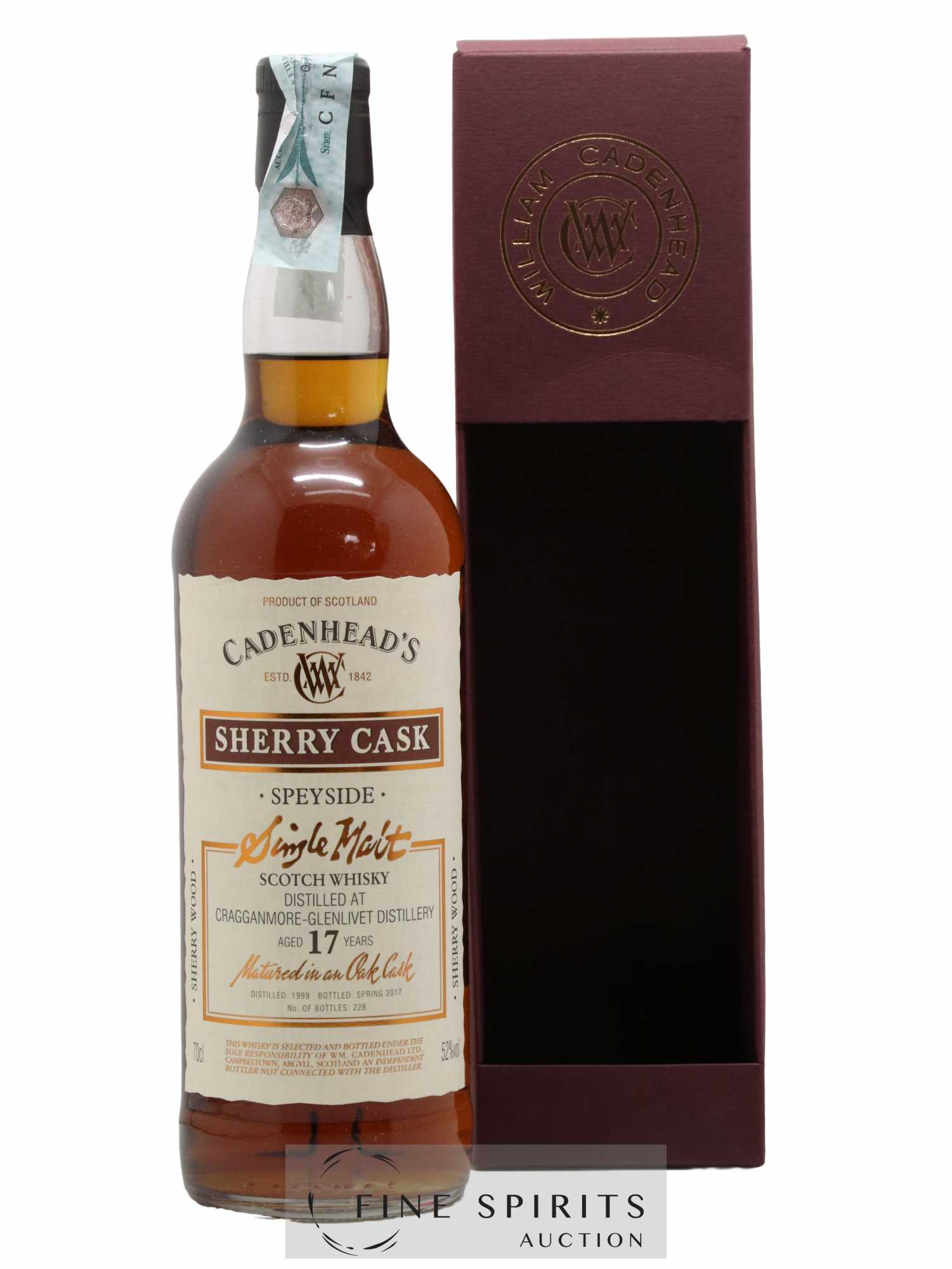 Cragganmore 17 years 1999 Cadenhead's Sherry Cask One of 228 - bottled 2017