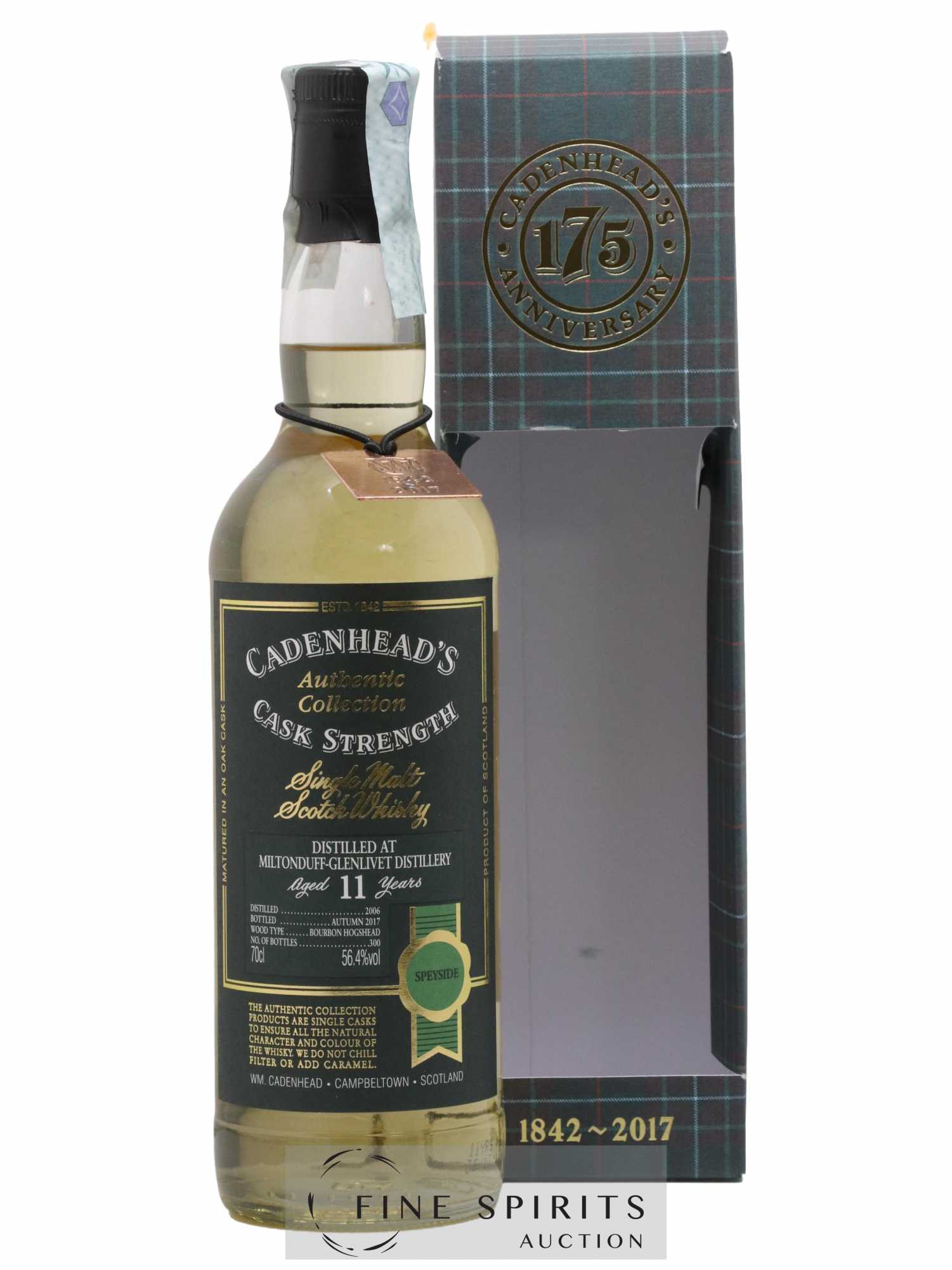 Miltonduff 11 years 2006 Cadenhead's Bourbon Hogshead - One of 300 - bottled 2017 Authentic Collection