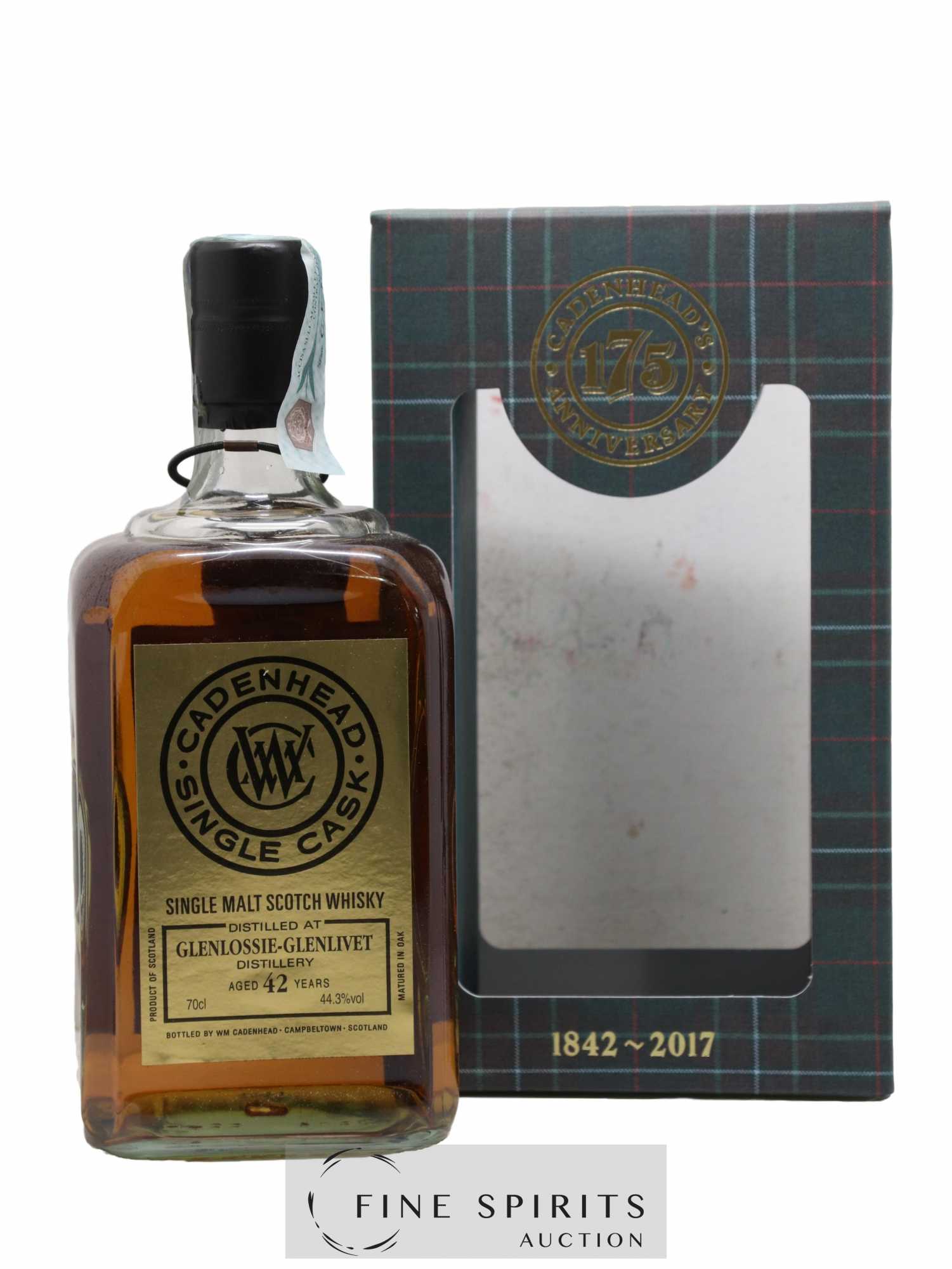 Glenlossie 42 years 1975 Cadenhead's Bourbon Hogshead - One of 138 - bottled 2017 Single Cask