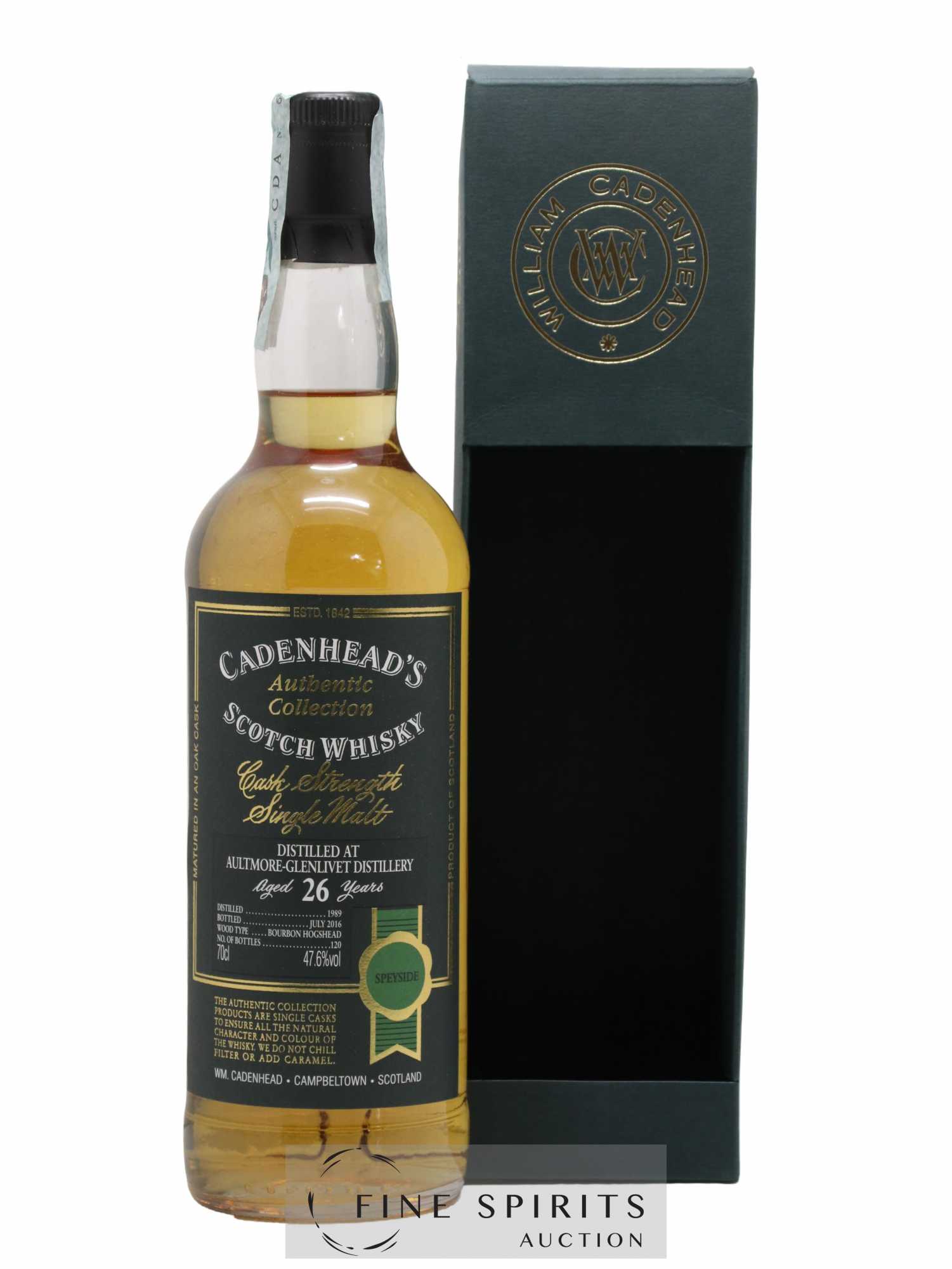 Aultmore 26 years 1989 Cadenhead's Bourbon Hogshead - One of 120 - bottled 2016 Authentic Collection