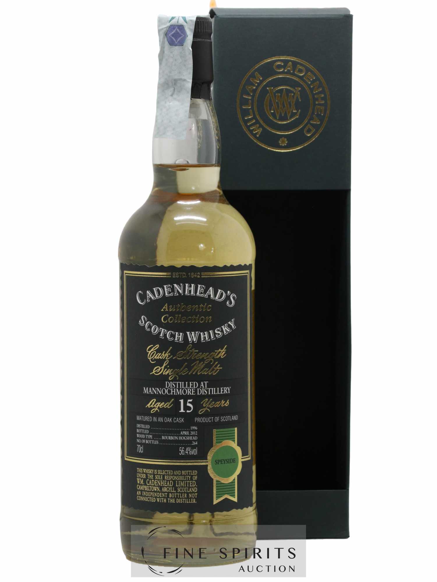 Mannochmore 15 years 1996 Cadenhead's Bourbon Hogshead - One of 264 - bottled 2012 Authentic Collection