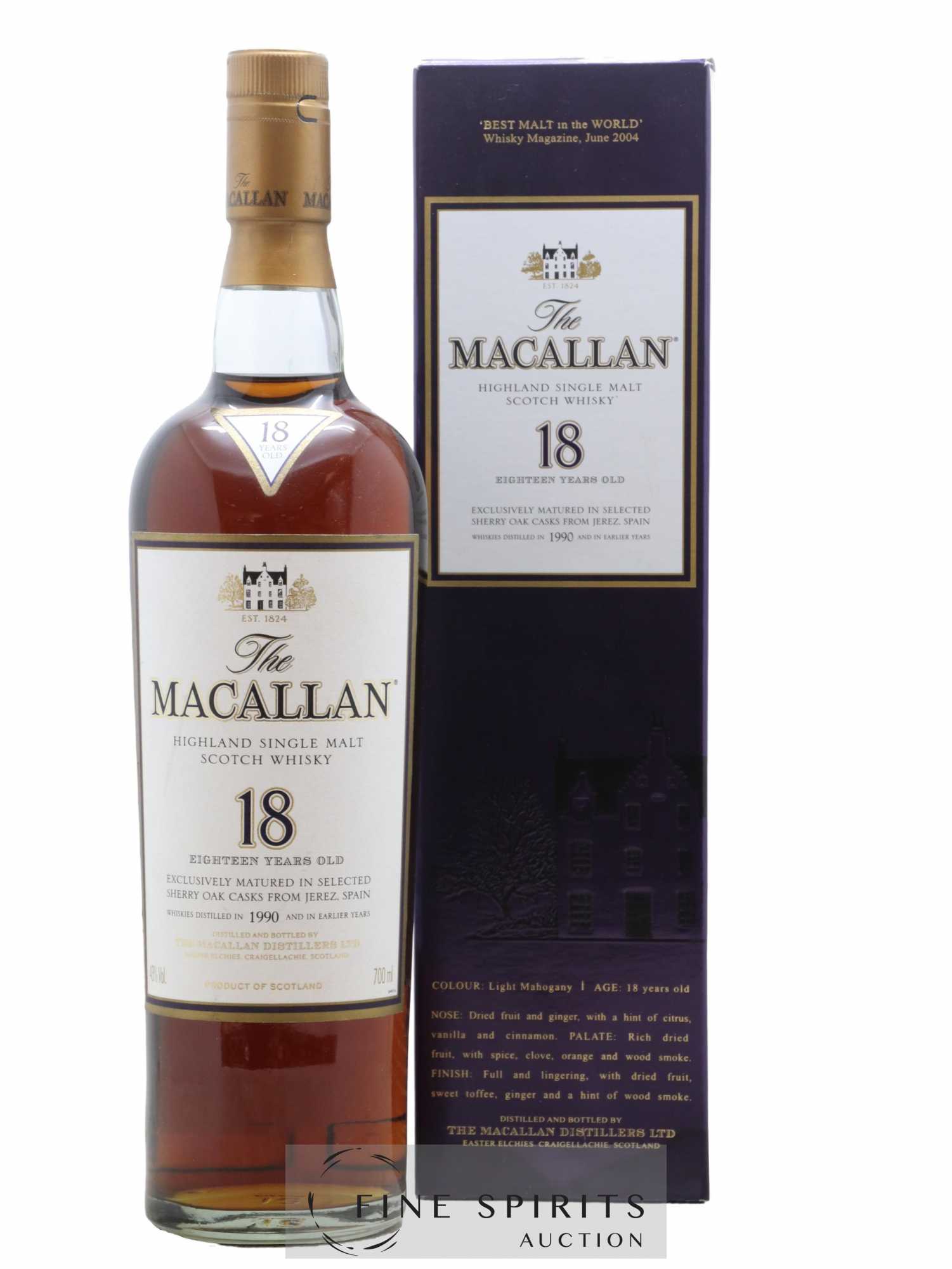 Macallan (The) 18 years 1990 Of. Selected Sherry Oak Casks from Jerez