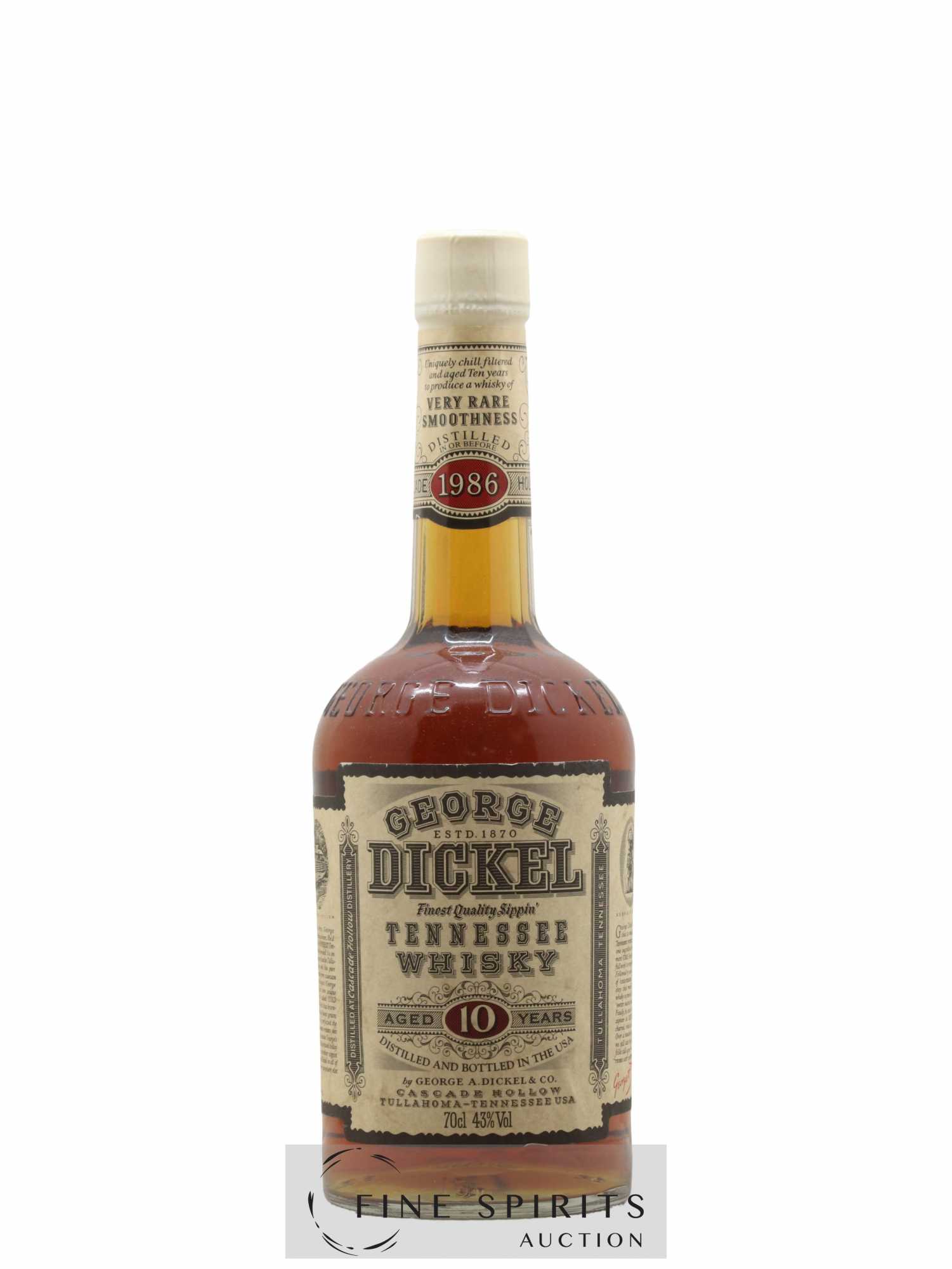 George Dickel 10 years 1986 Of. Cascade Hollow