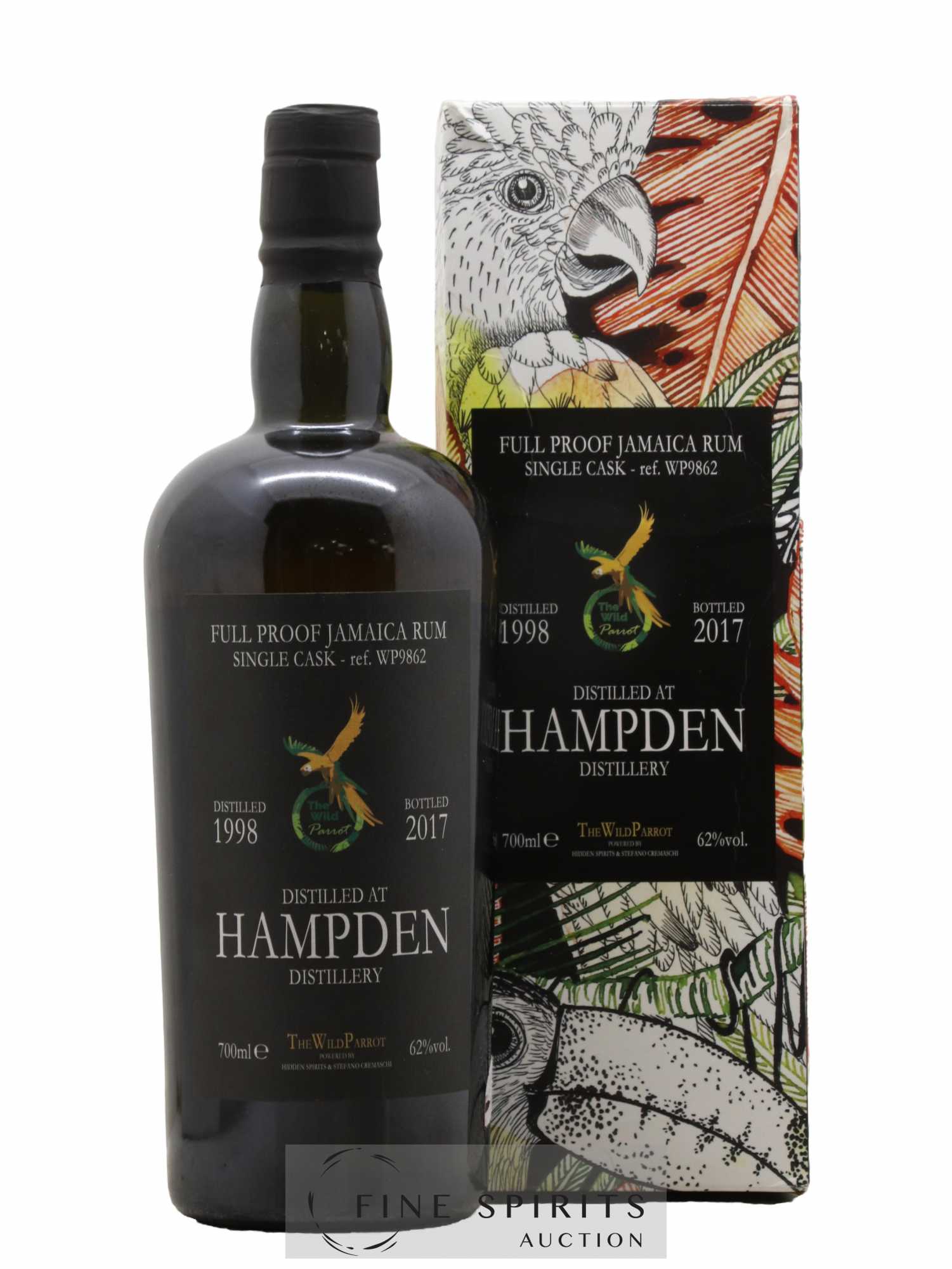 Hampden 1998 Hidden Spirits The Wild Parrot Single Cask n°WP9862 - bottled 2017