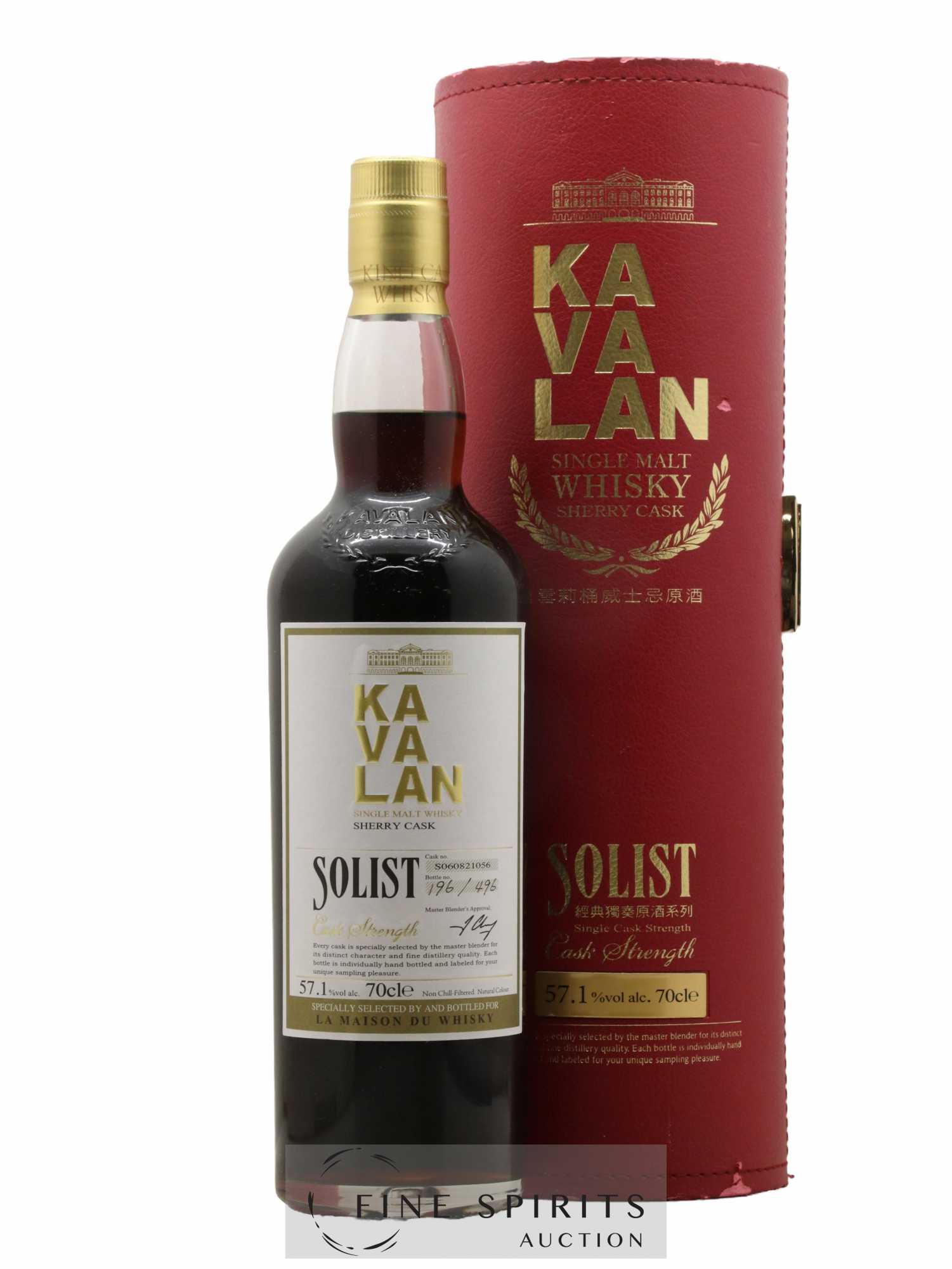 Kavalan Of. Solist Sherry Cask n°S060821056 - One of 496 - bottled 2015 LMDW Cask Strength