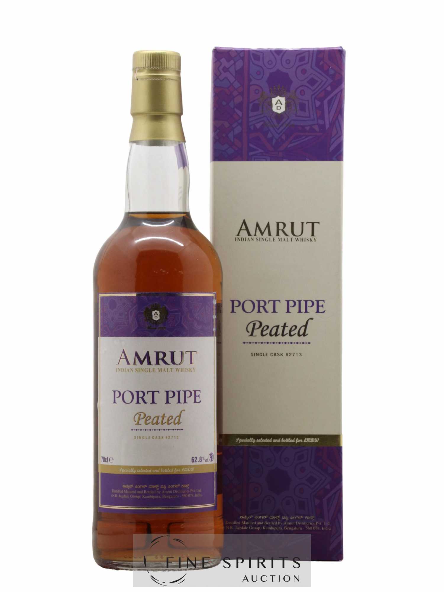 Amrut Of. Peated Port Pipe Cask n°2713 - One of 420 - bottled 2017 LMDW