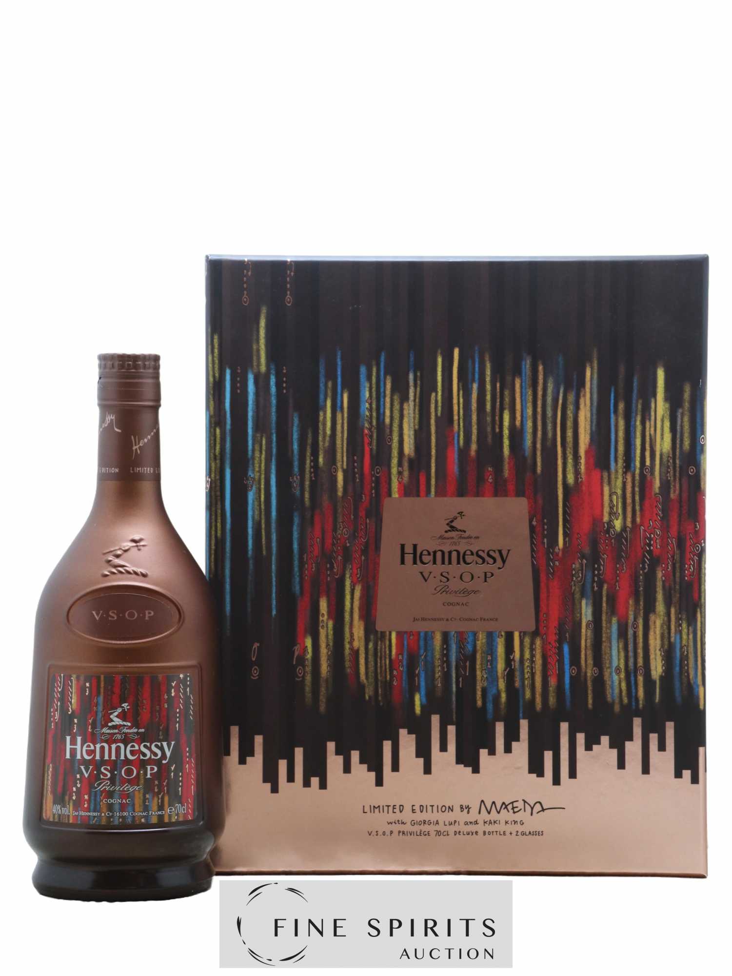 Hennessy Of. V.S.O.P. Privilège Jon Maeda with 2 glasses Limited Edition