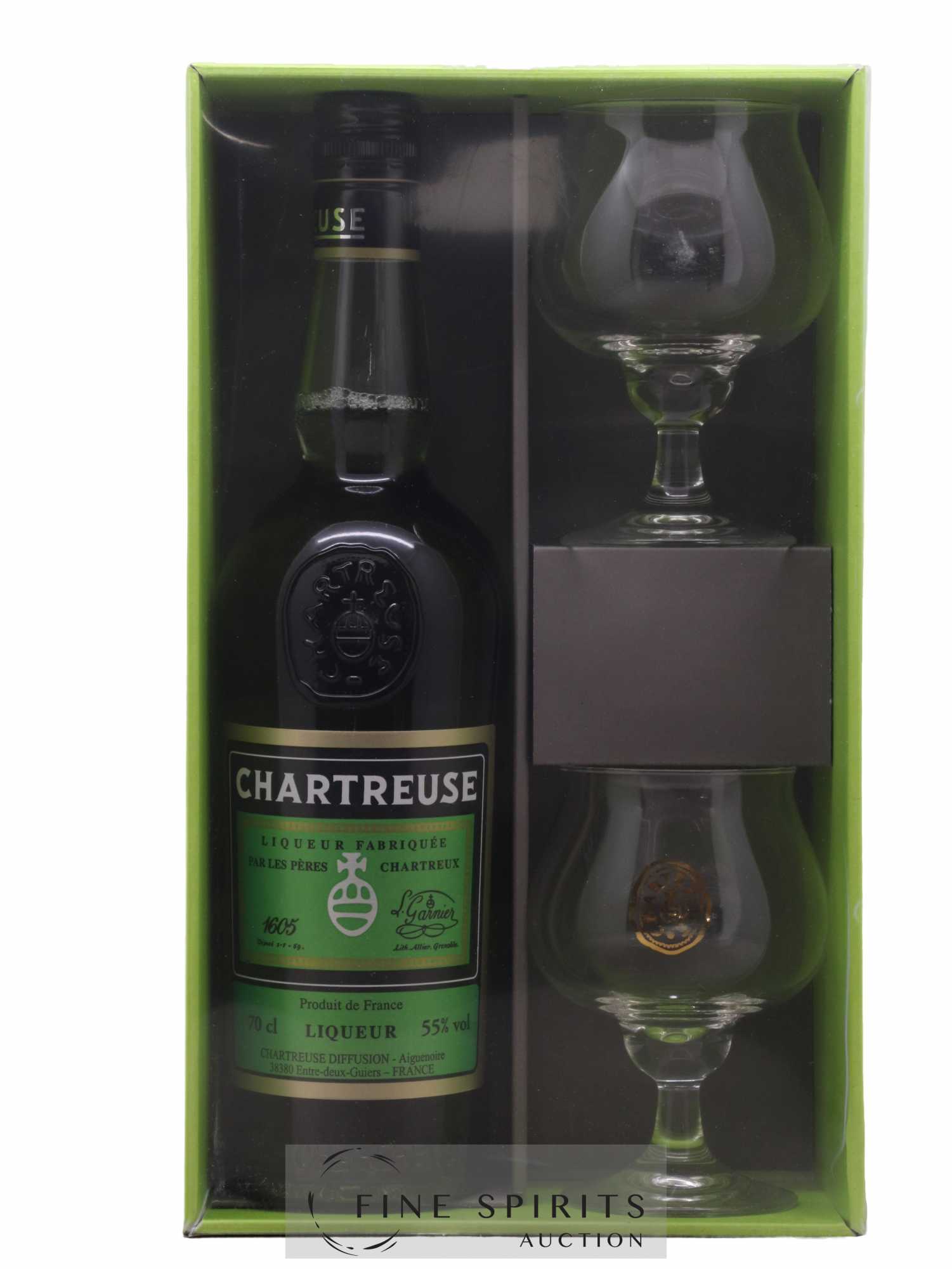 Chartreuse Of. Verte Mise 2023 (Coffret avec 2 verres)