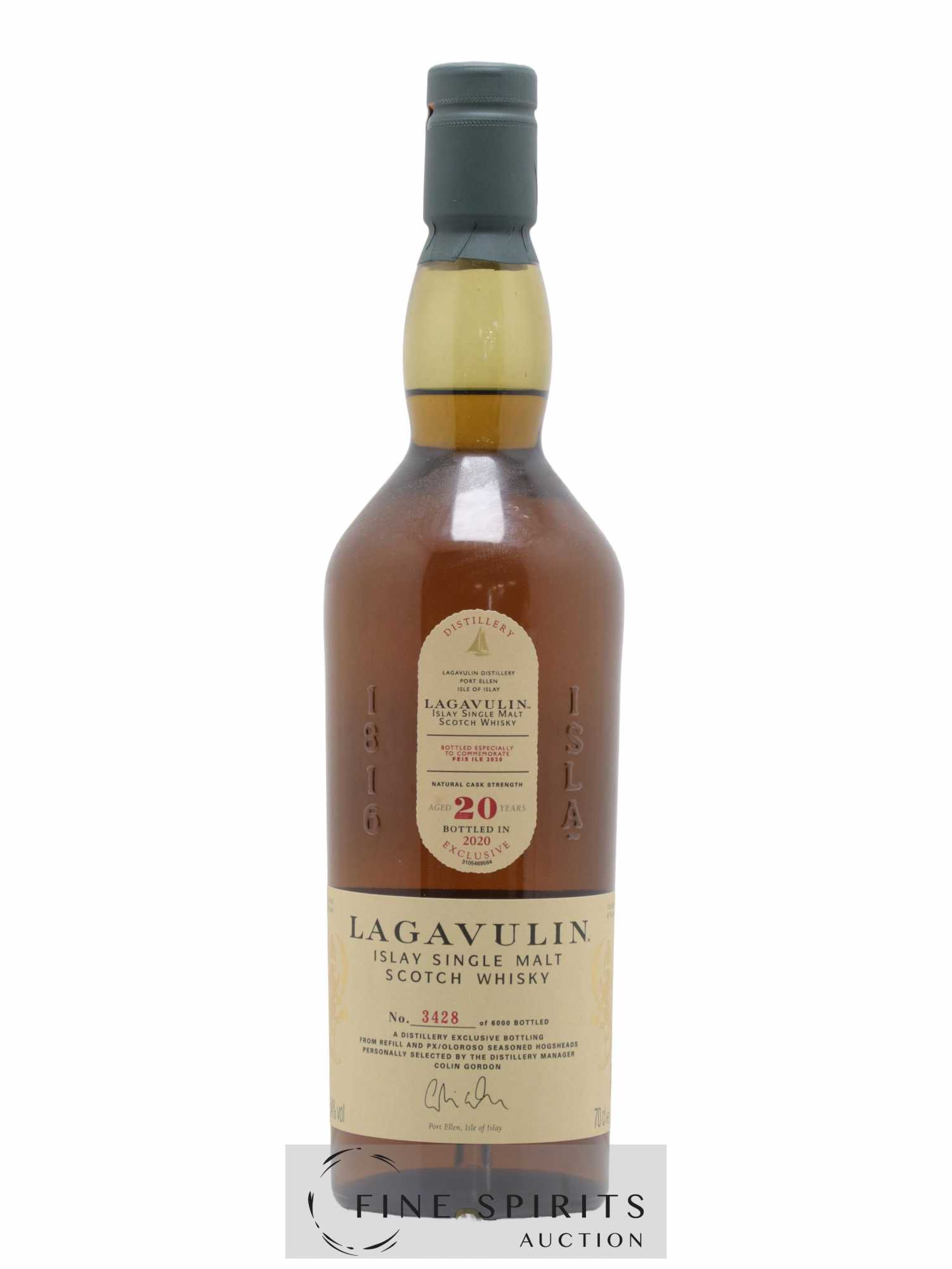 Lagavulin 20 years Of. Feis Ile 2020 One of 6000 Natural Cask Strength