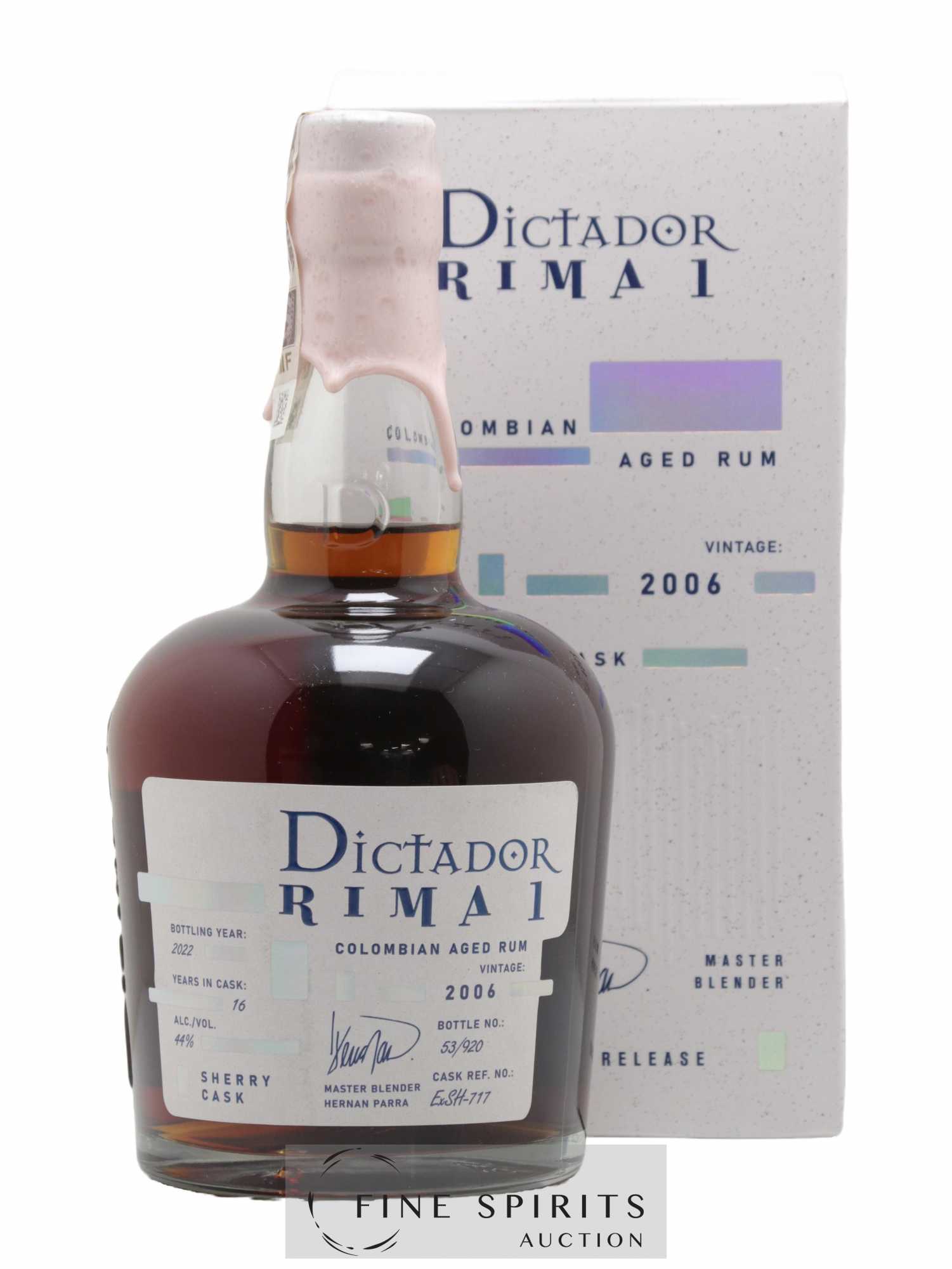 Dictador 2006 Of. Sherry Cask - One of 920 Rima 1