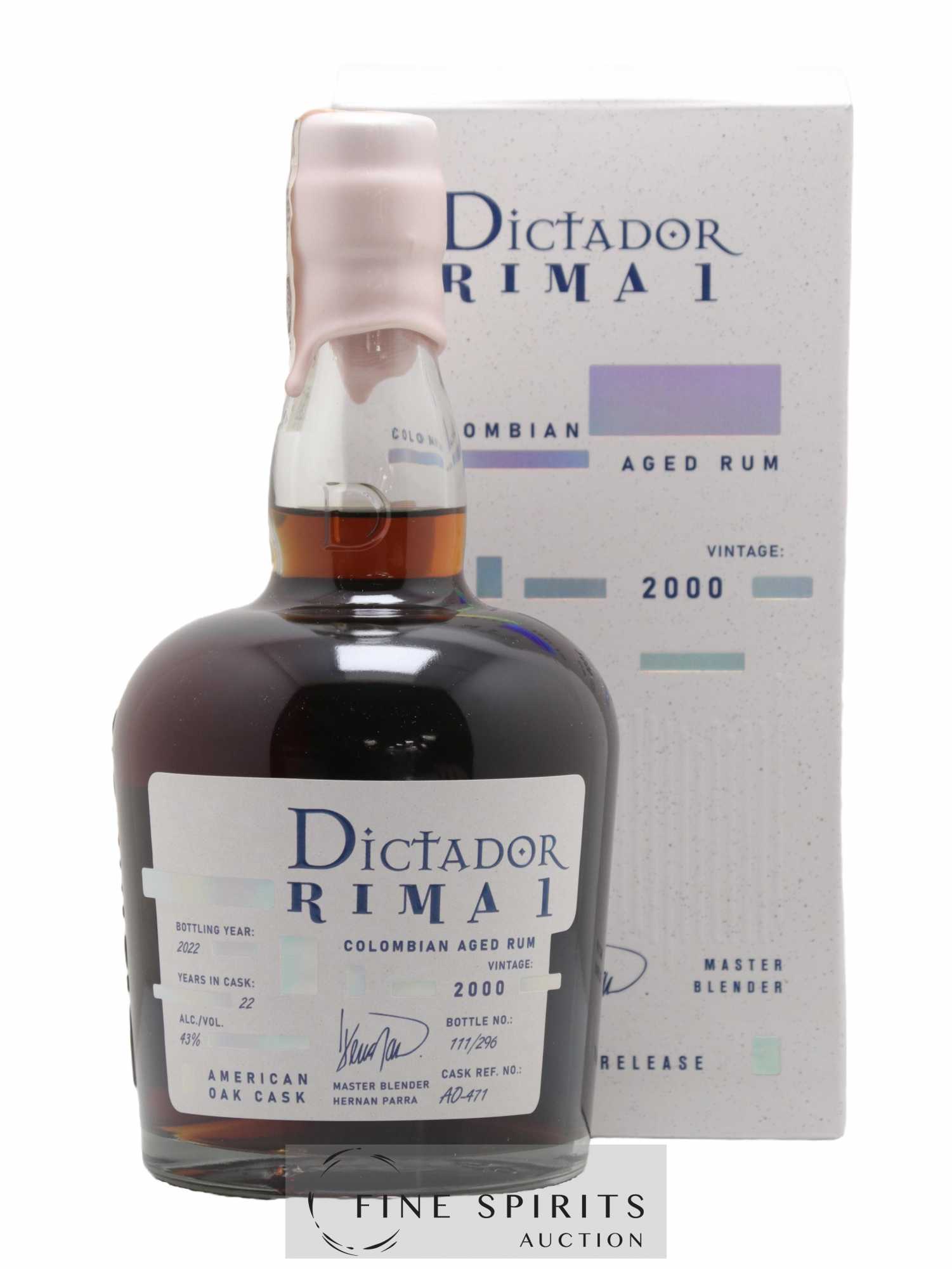 Dictador 2000 Of. Borbon Cask - One of 890 Rima 1