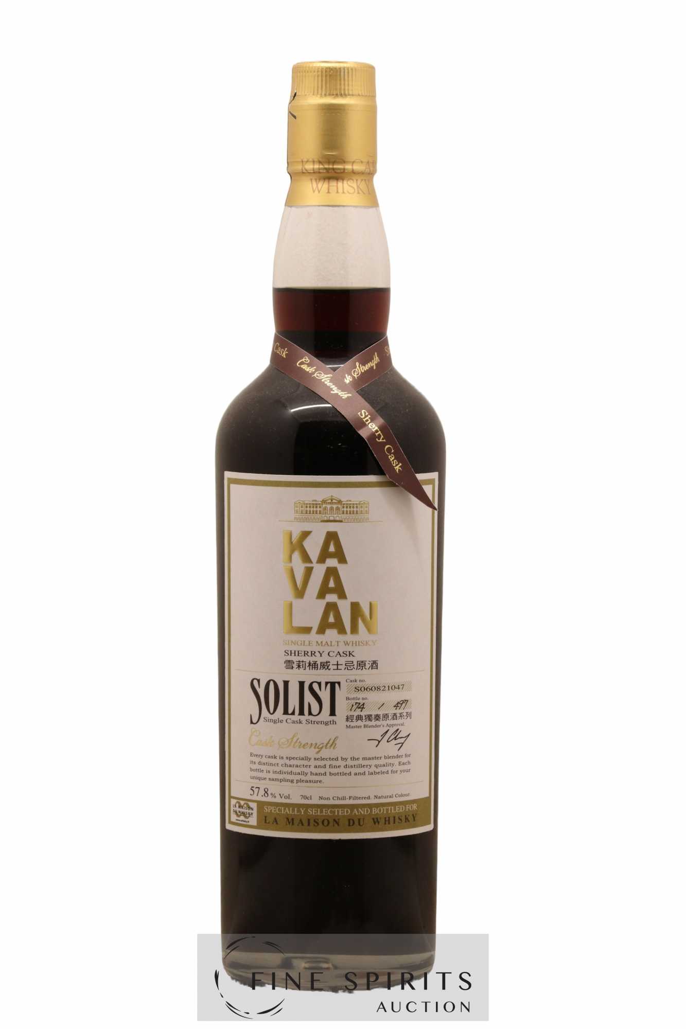 Kavalan Of. Solist Sherry Cask n°S060821047 - One of 497 bottles - bottled 2013 LMDW Cask Strength