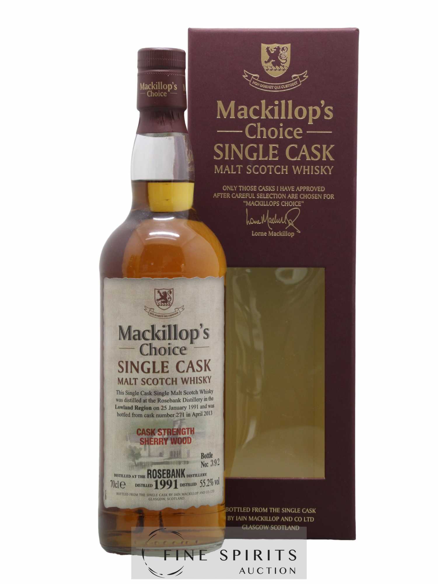 Rosebank 1991 MacKillop & Co. Mackillop's Choice Single Cask n°271 - bottled 2013 Cask Strength