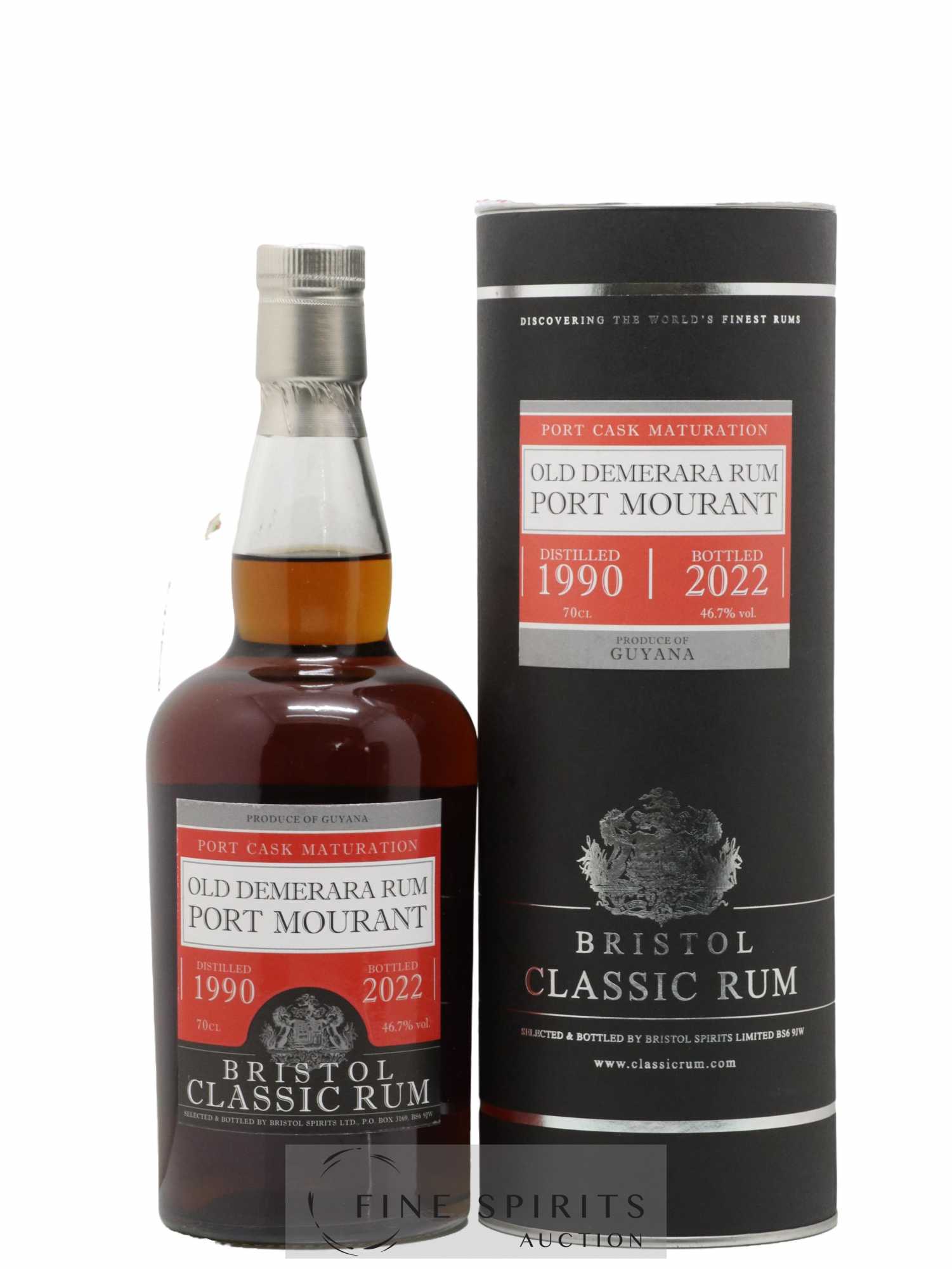 Port Morant 1990 Bristol Spirits Bristol Classic Rum Port Cask Maturation - bottled 2022