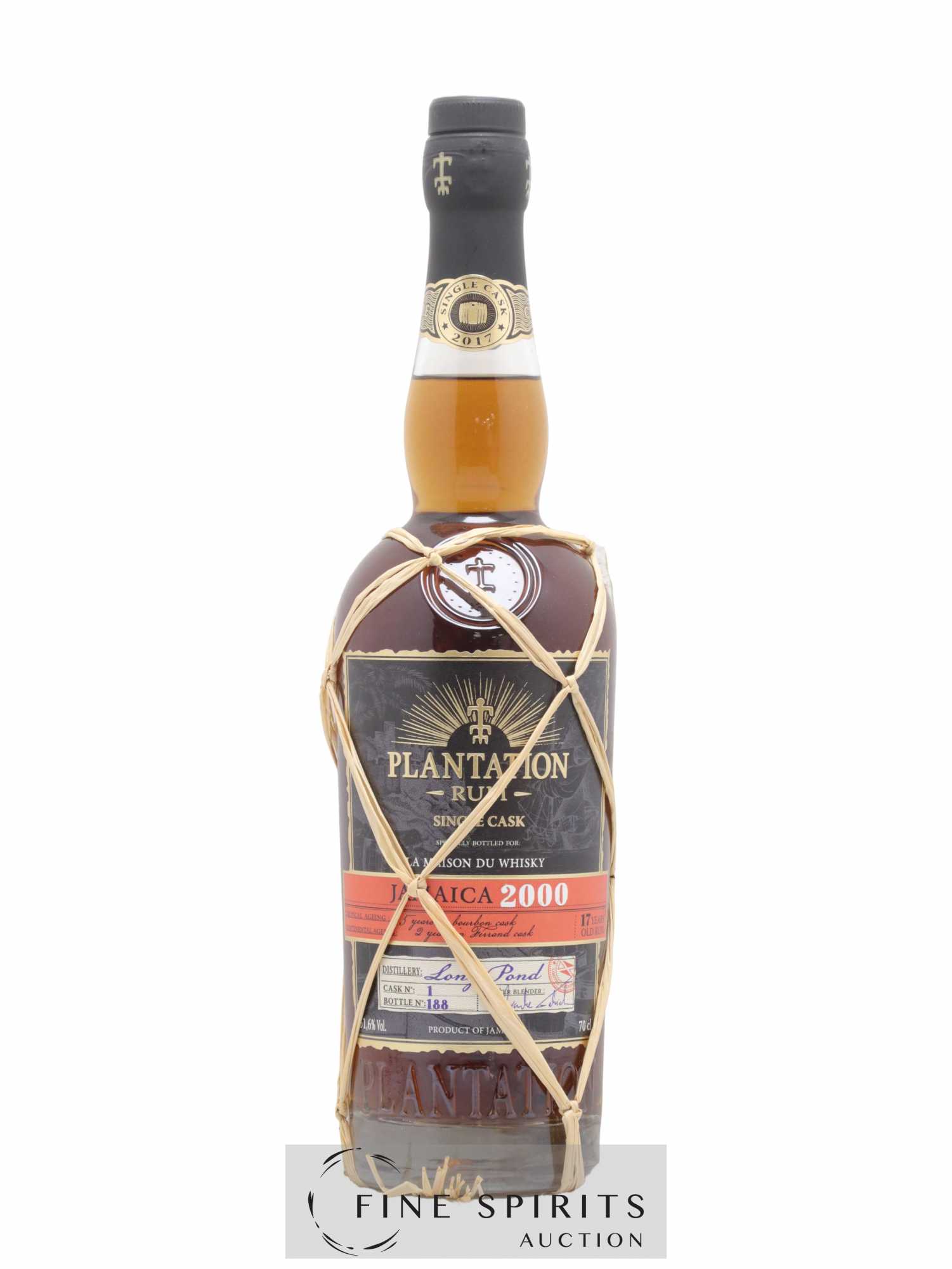 Plantation 17 years 2000 Of. Jamaica Cask n°01 - bottled 2017 Single Cask Collection