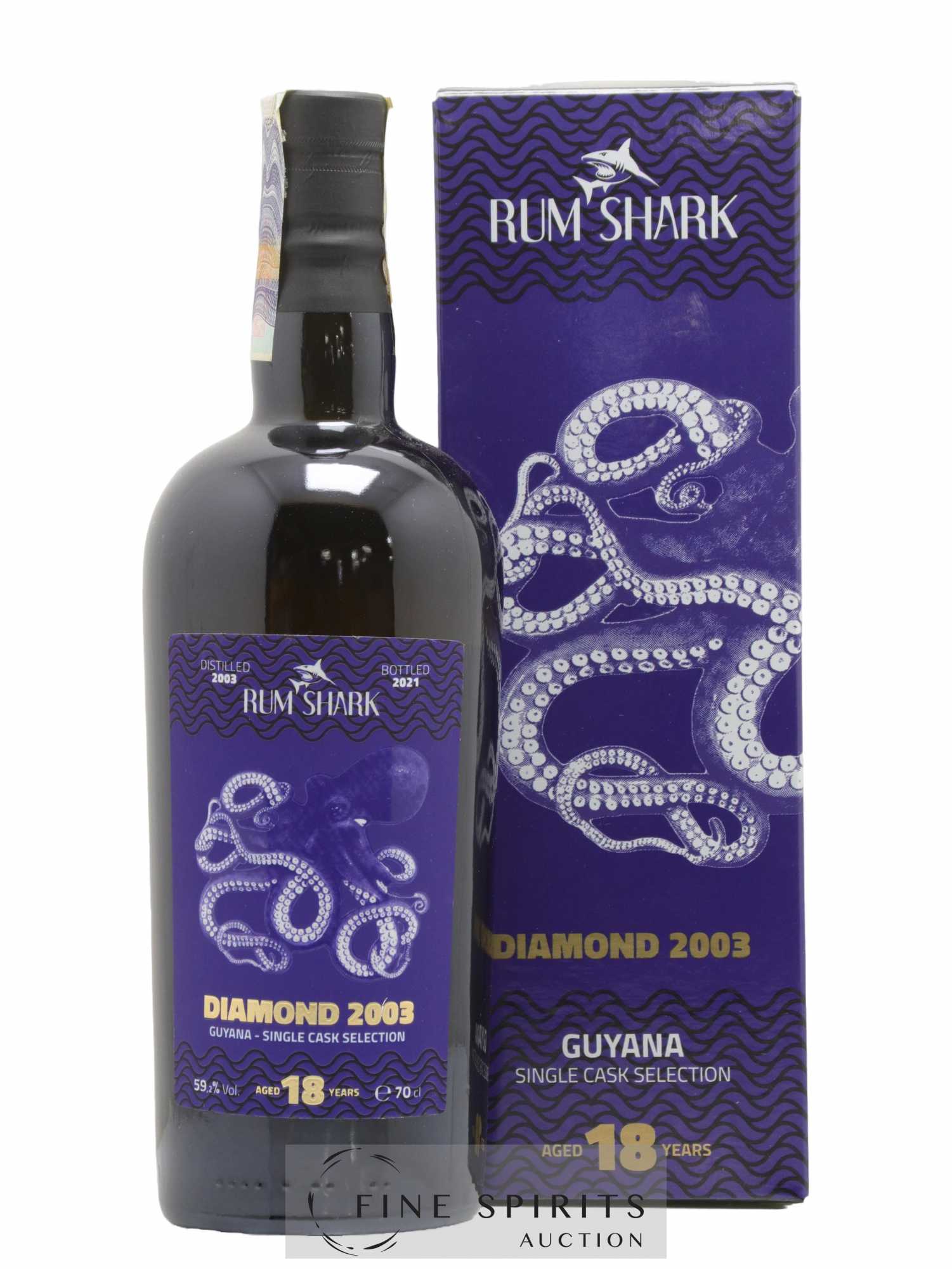 Diamond 18 years 2003 Rum Shark Cask n°9B - One of 228 - bottled 2021