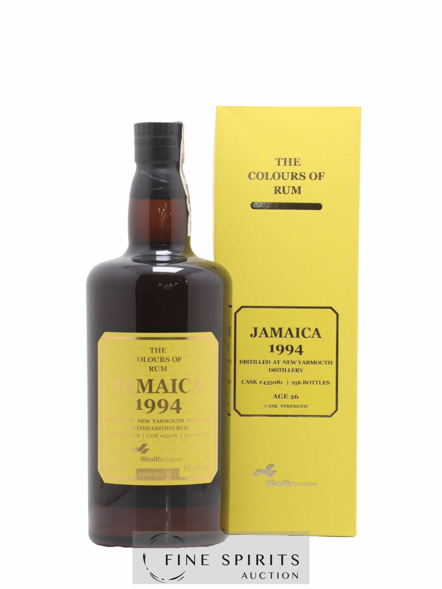 New Yarmouth 26 years 1994 Wealth Solutions Cask n°435081 - One of 256 - bottled 2021 The Colours of Rum